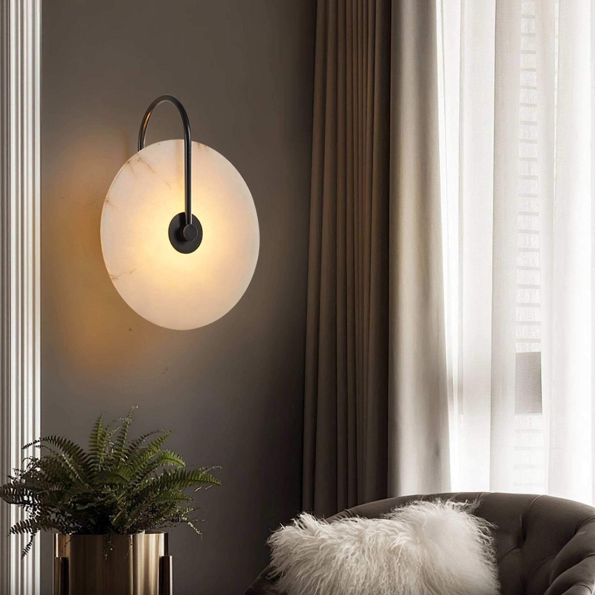 Ceraeyra Alabaster Globe Wall Light - Blowlighting