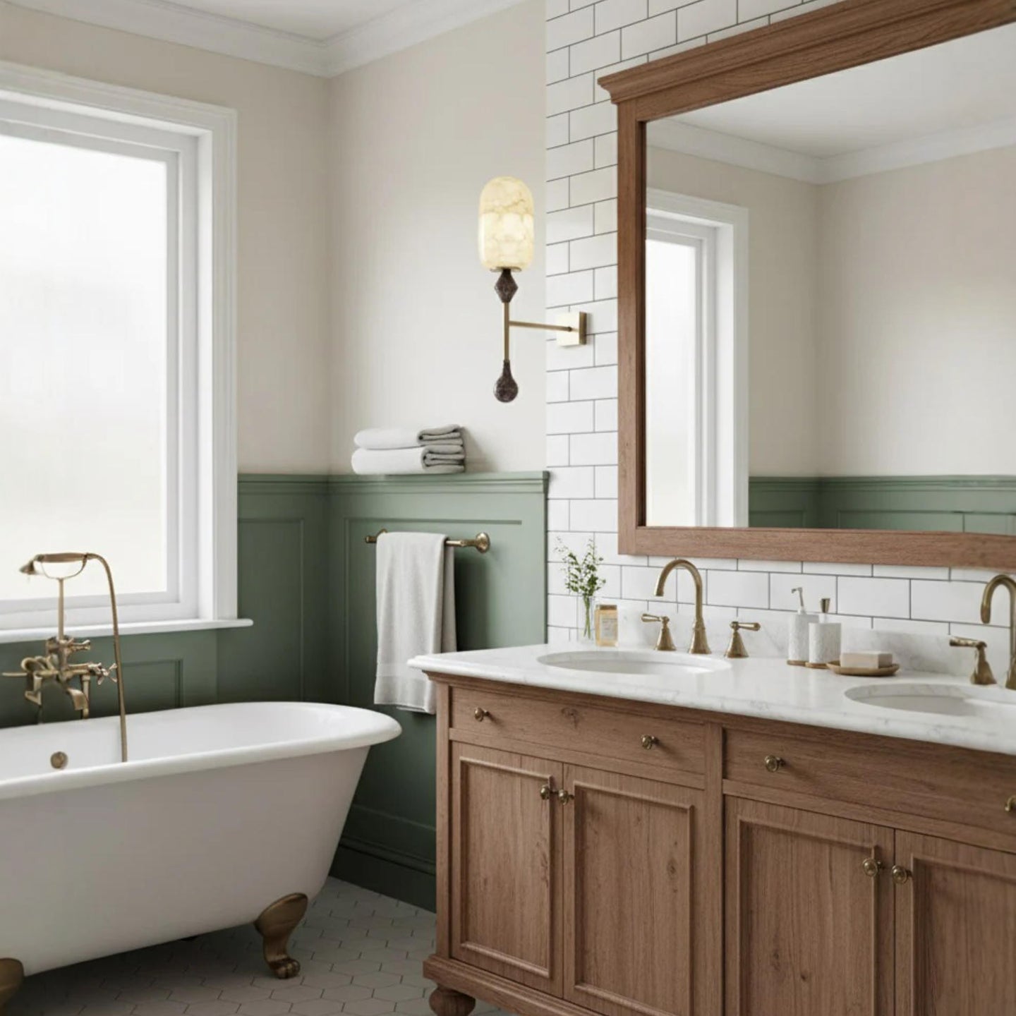 Alabaster Obelisk Double Sconce - Vakkerlight