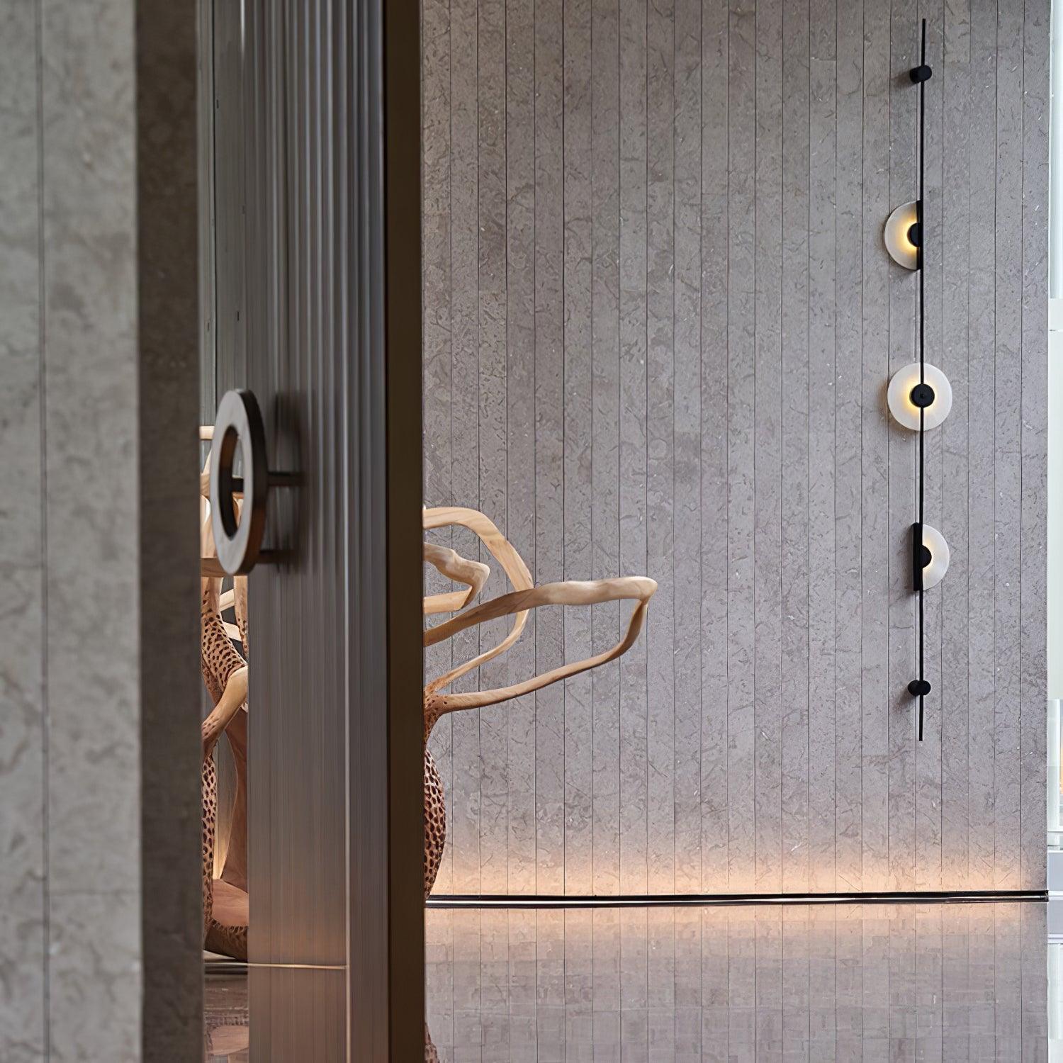 Edria Minimalist Alabaster Wall Light - Blowlighting