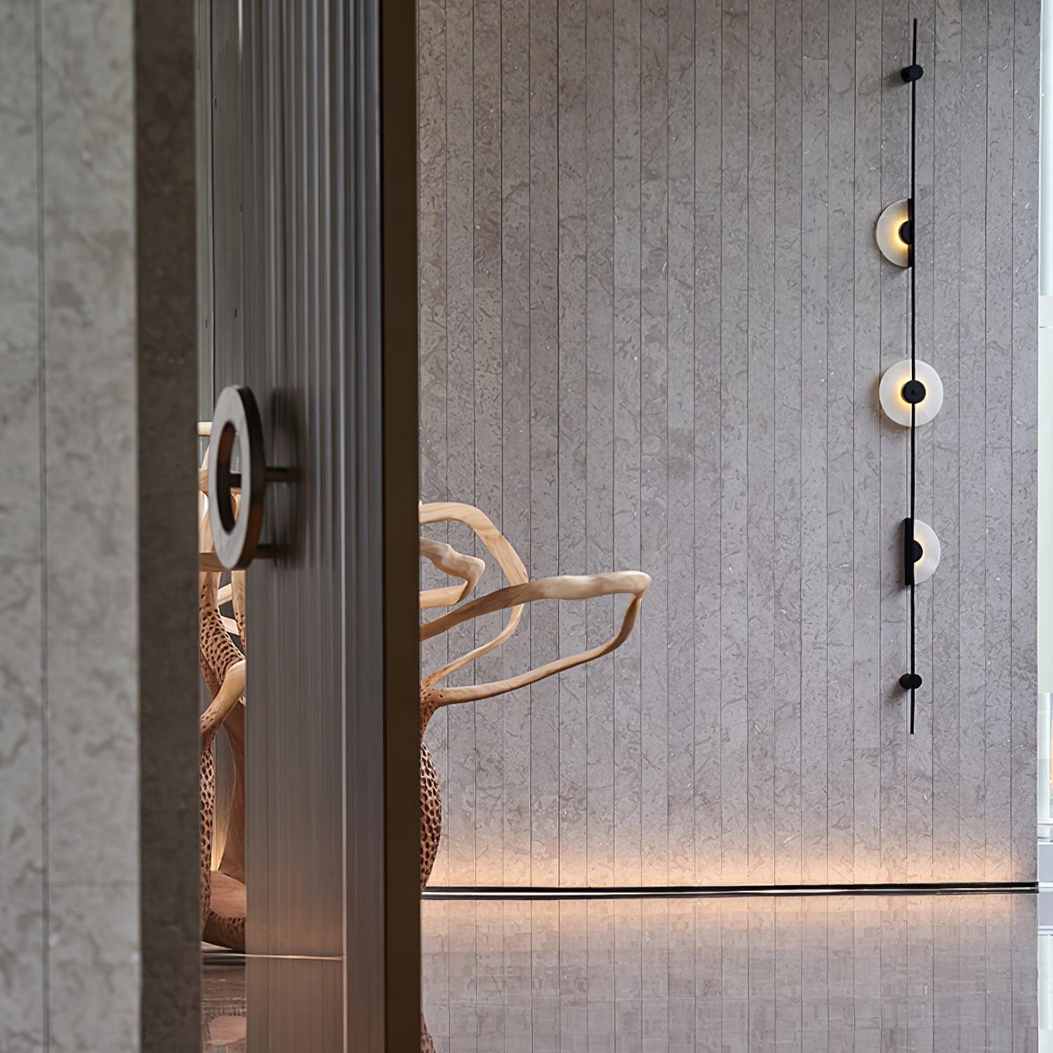 Edria Minimalist Alabaster Wall Light - Blowlighting