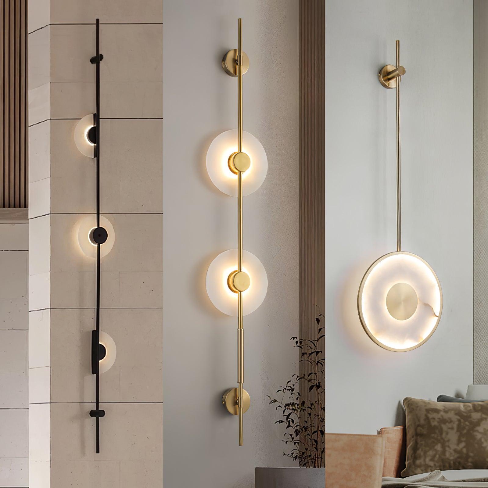 Edria Minimalist Alabaster Wall Light - Blowlighting