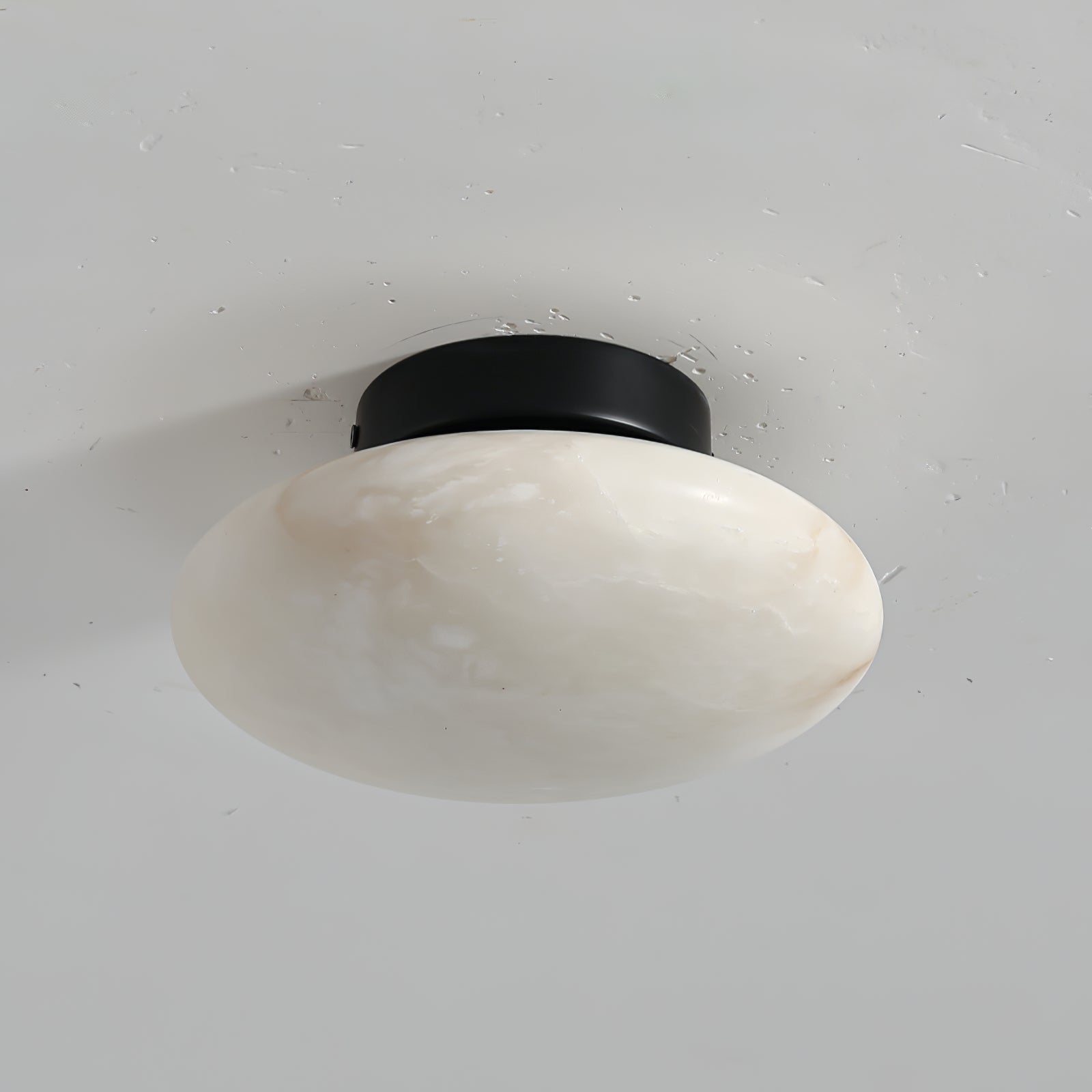 Vanorara Minimalist Alabaster Flush Mount Light - Blowlighting