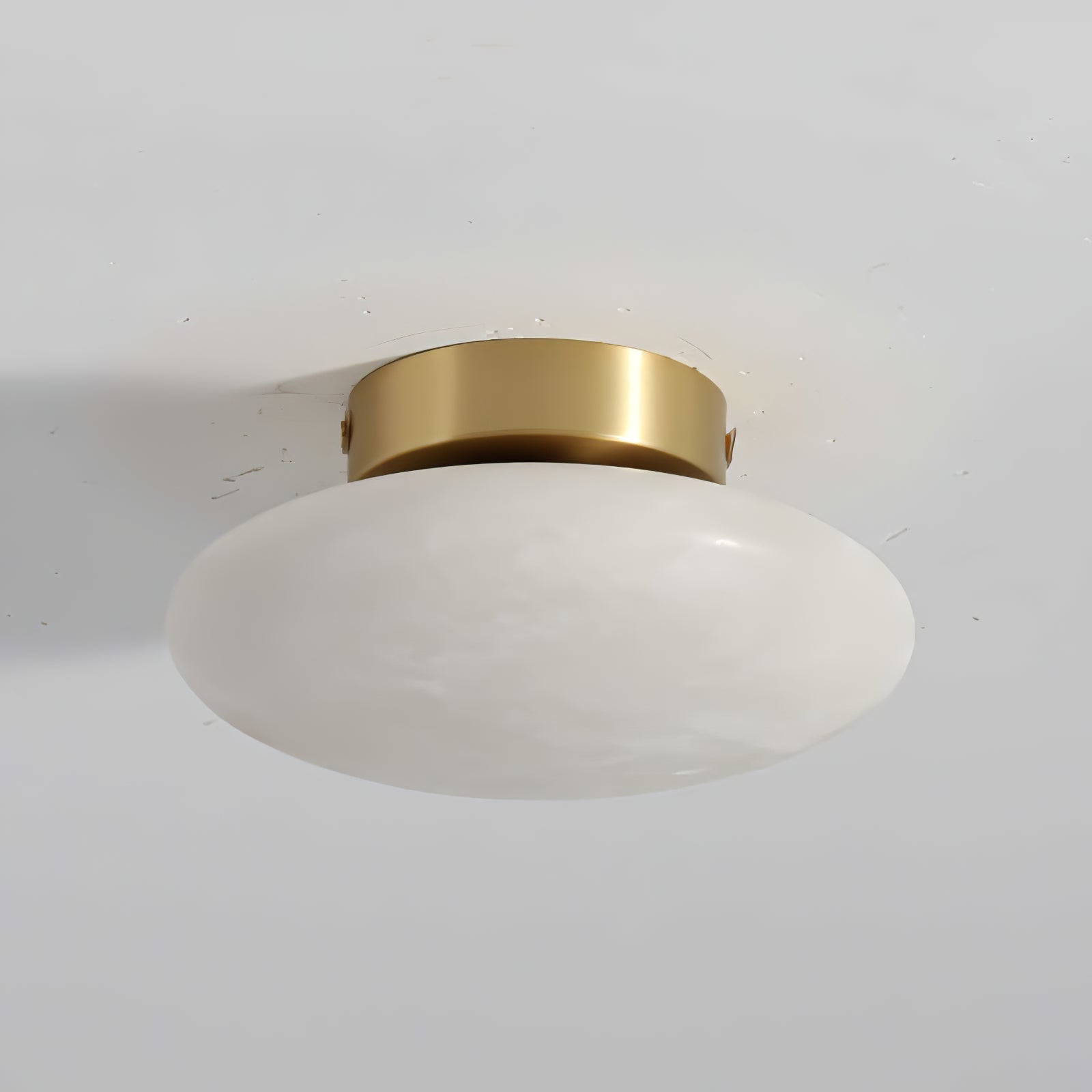 Vanorara Minimalist Alabaster Flush Mount Light - Blowlighting
