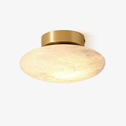 Vanorara Minimalist Alabaster Flush Mount Light - Blowlighting