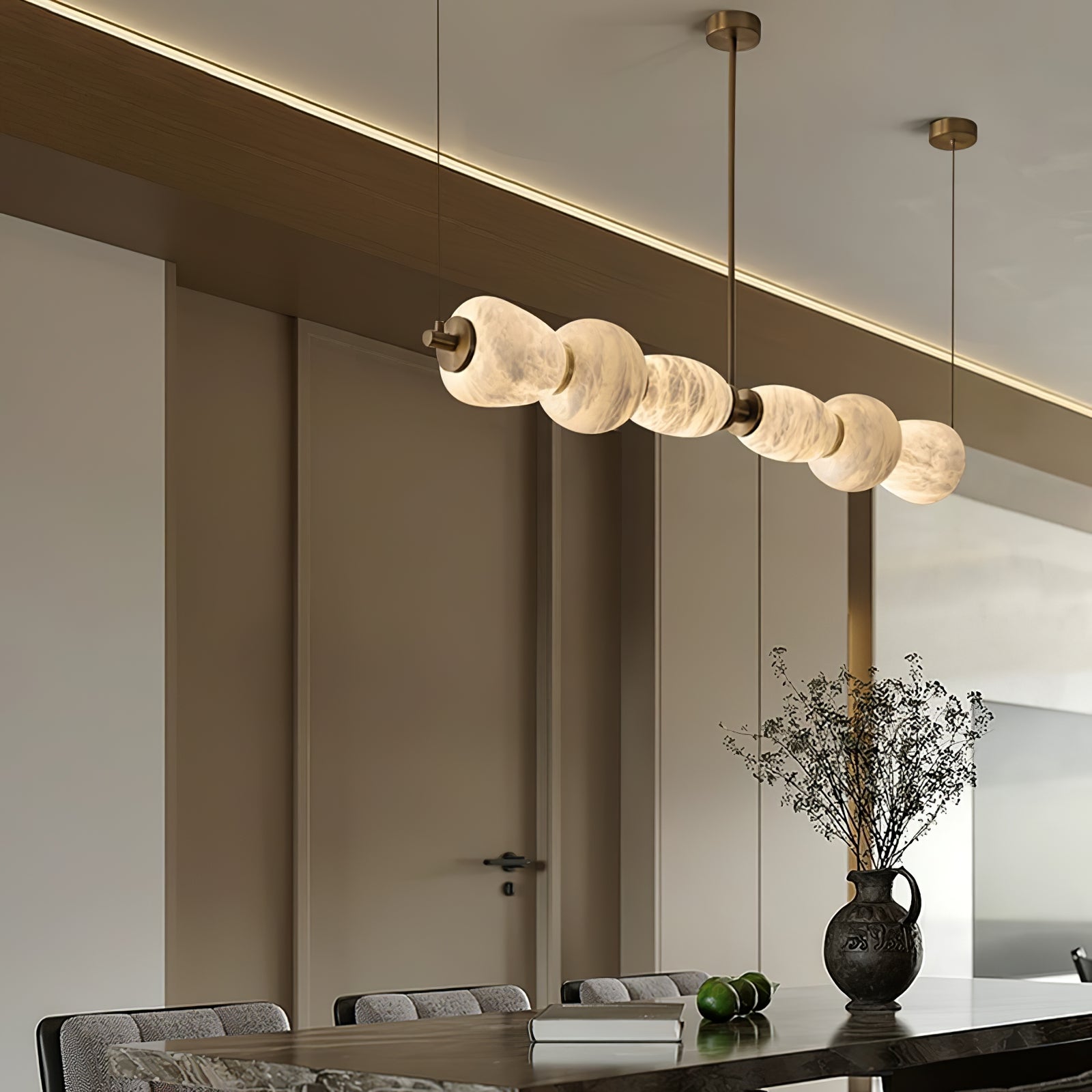 Cyrilla Alabaster Linear Pendant Light - Blowlighting