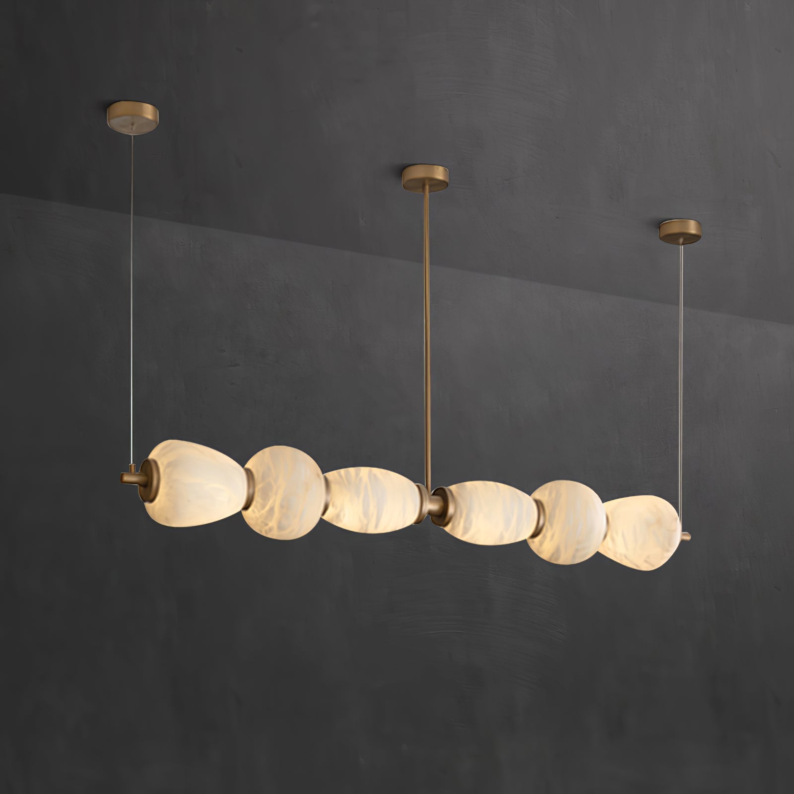 Cyrilla Alabaster Linear Pendant Light - Blowlighting