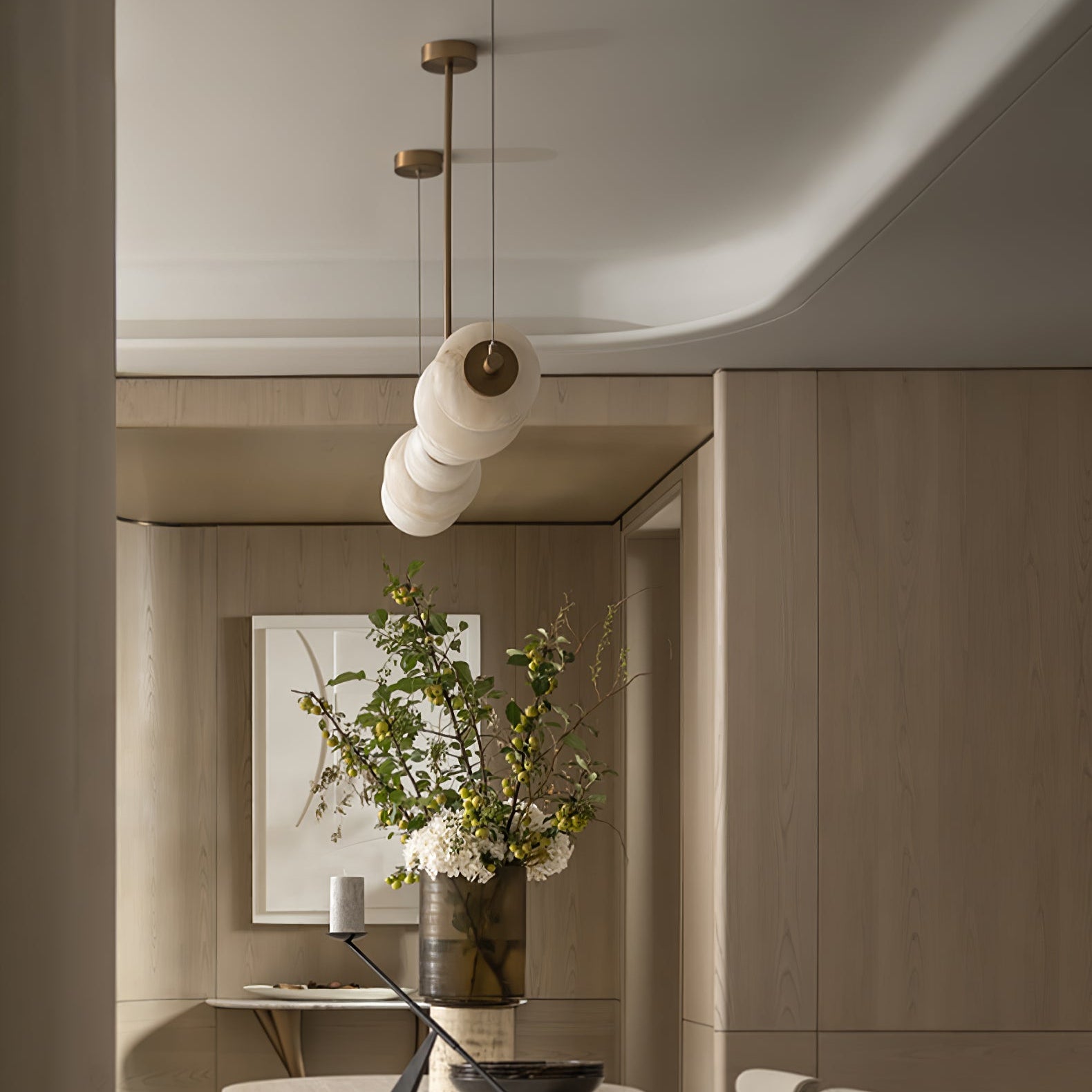 Cyrilla Alabaster Linear Pendant Light - Blowlighting