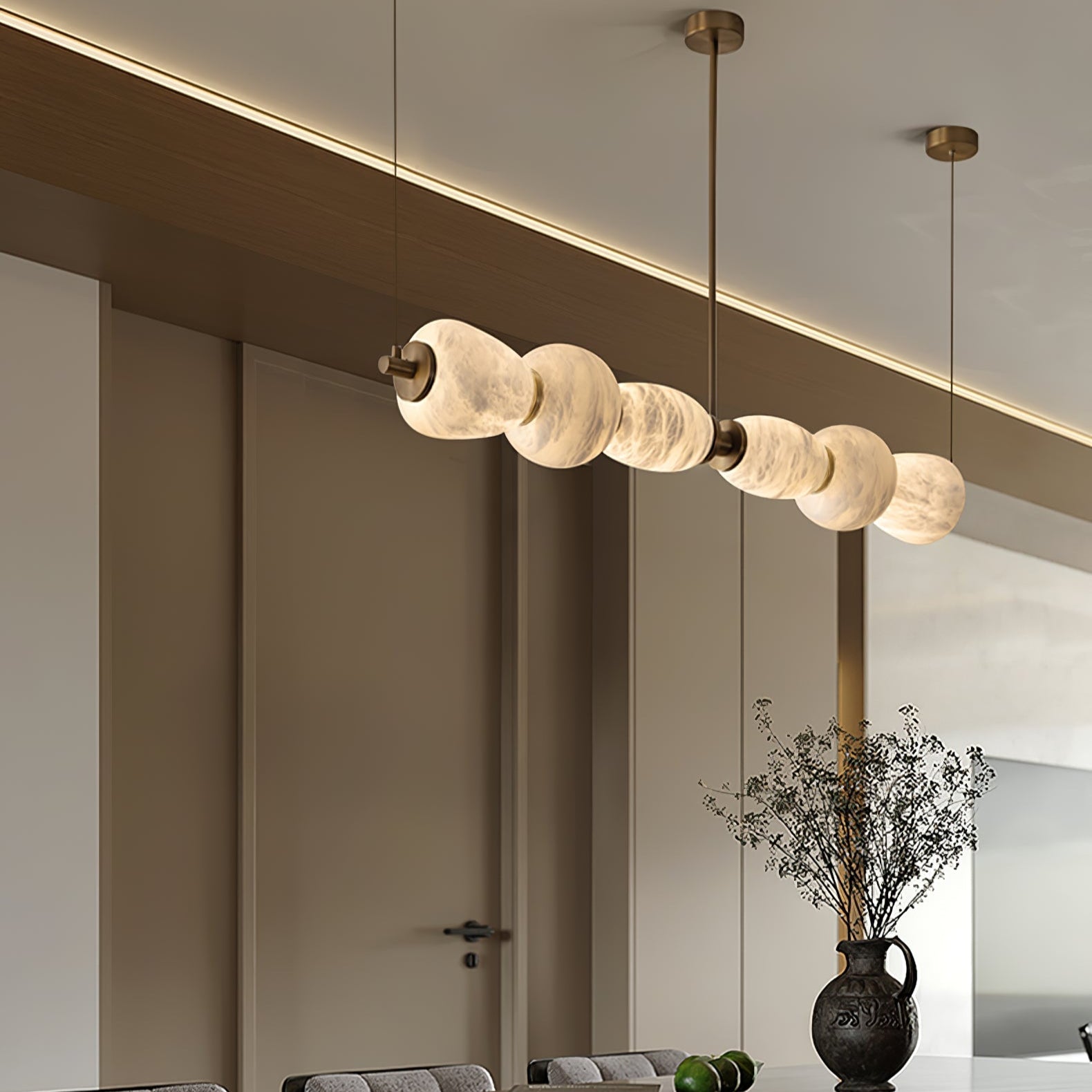 Cyrilla Alabaster Linear Pendant Light - Blowlighting