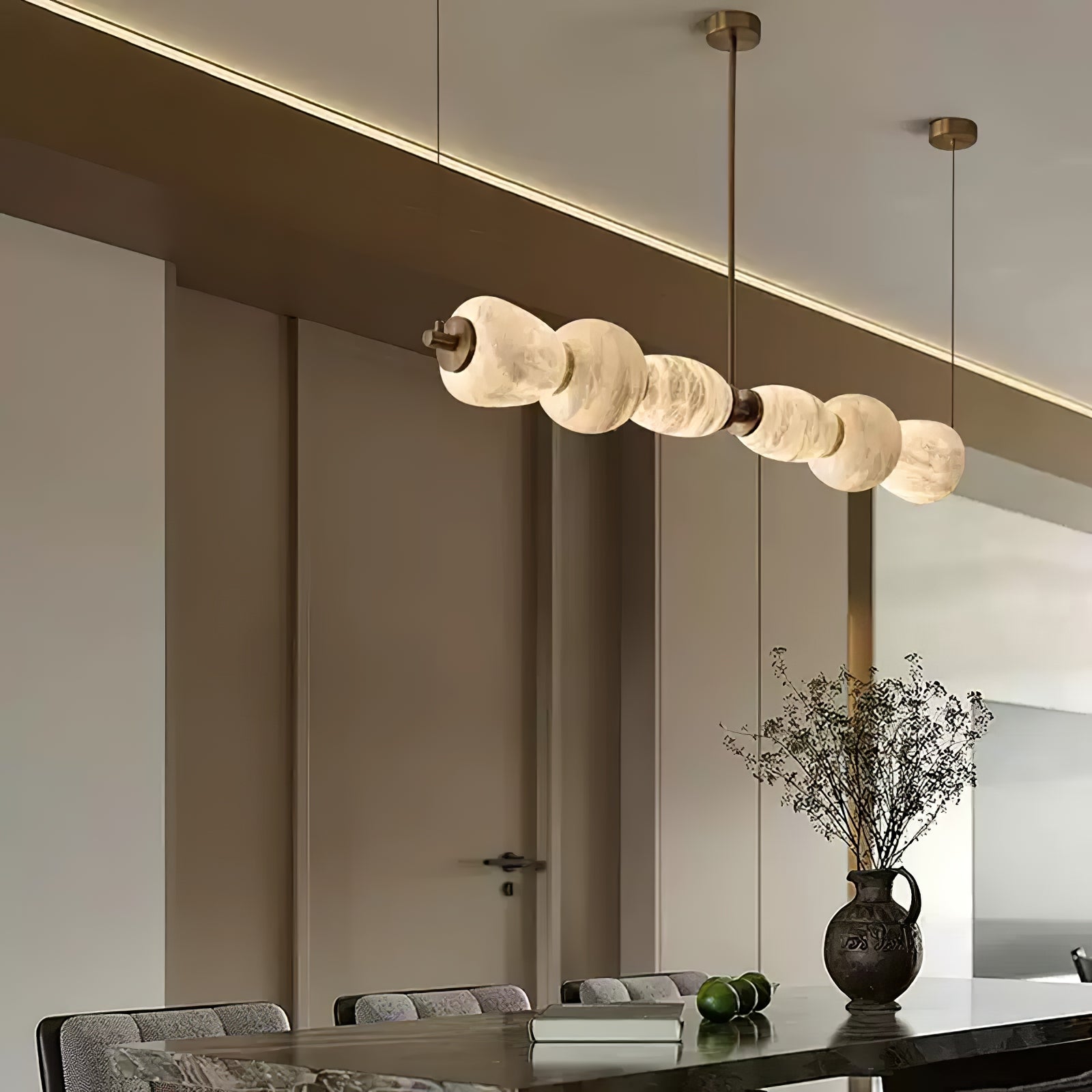 Cyrilla Alabaster Linear Pendant Light - Blowlighting
