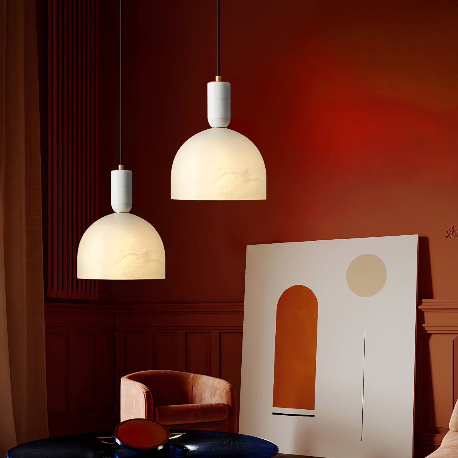 Culiror Minimalist Alabaster Pendant Light - Blowlighting
