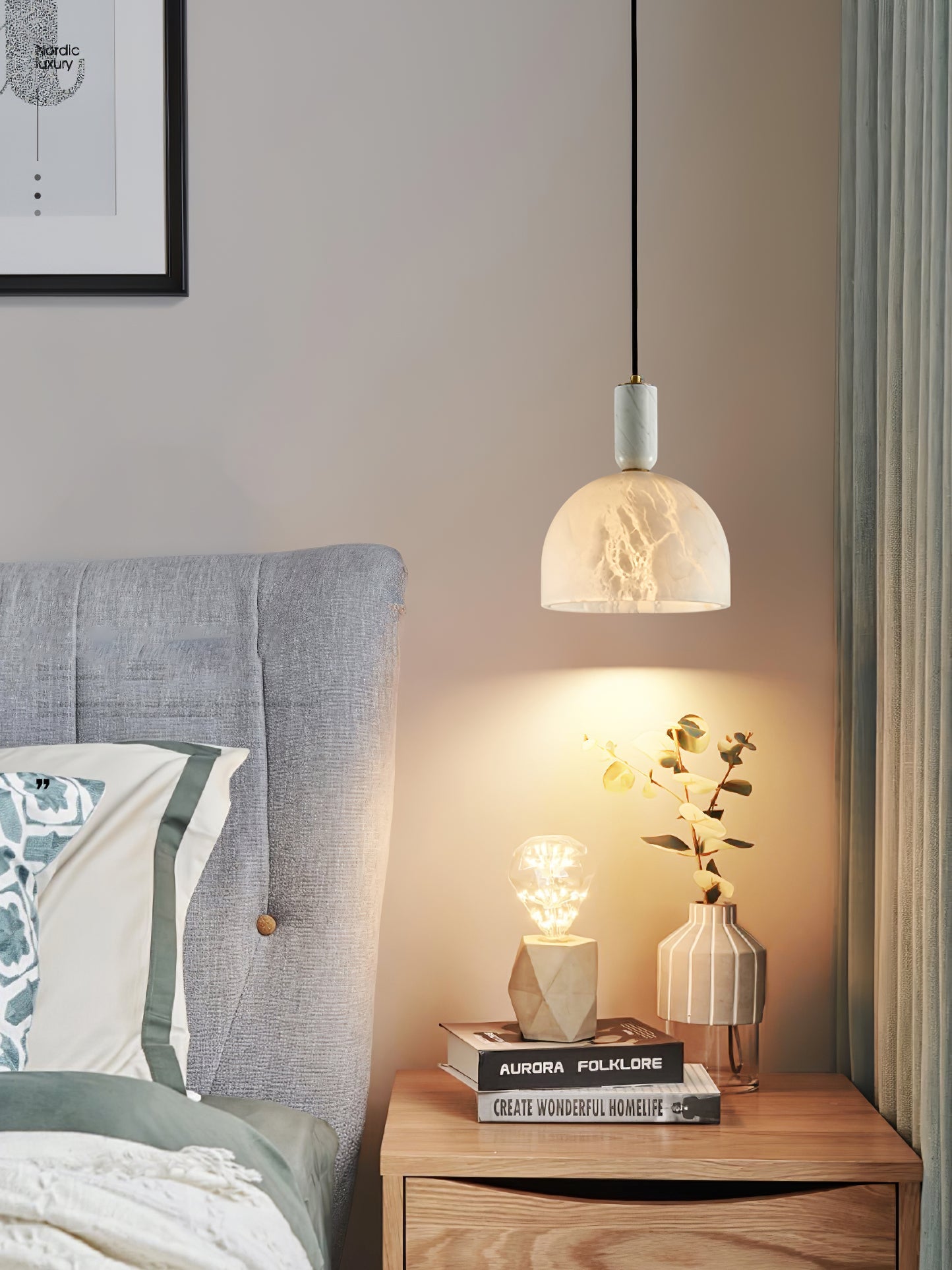 Culiror Minimalist Alabaster Pendant Light - Blowlighting