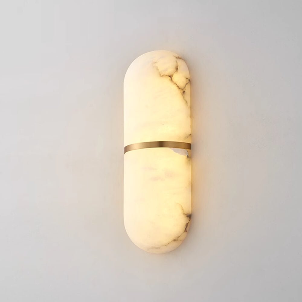 Vitheion Minimalist Alabaster Wall Light - Blowlighting