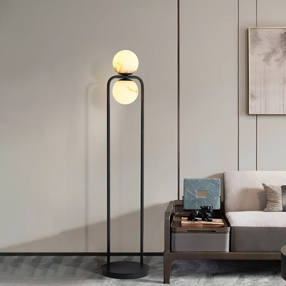 Callista Minimalist Alabaster Floor Lamp - Blowlighting