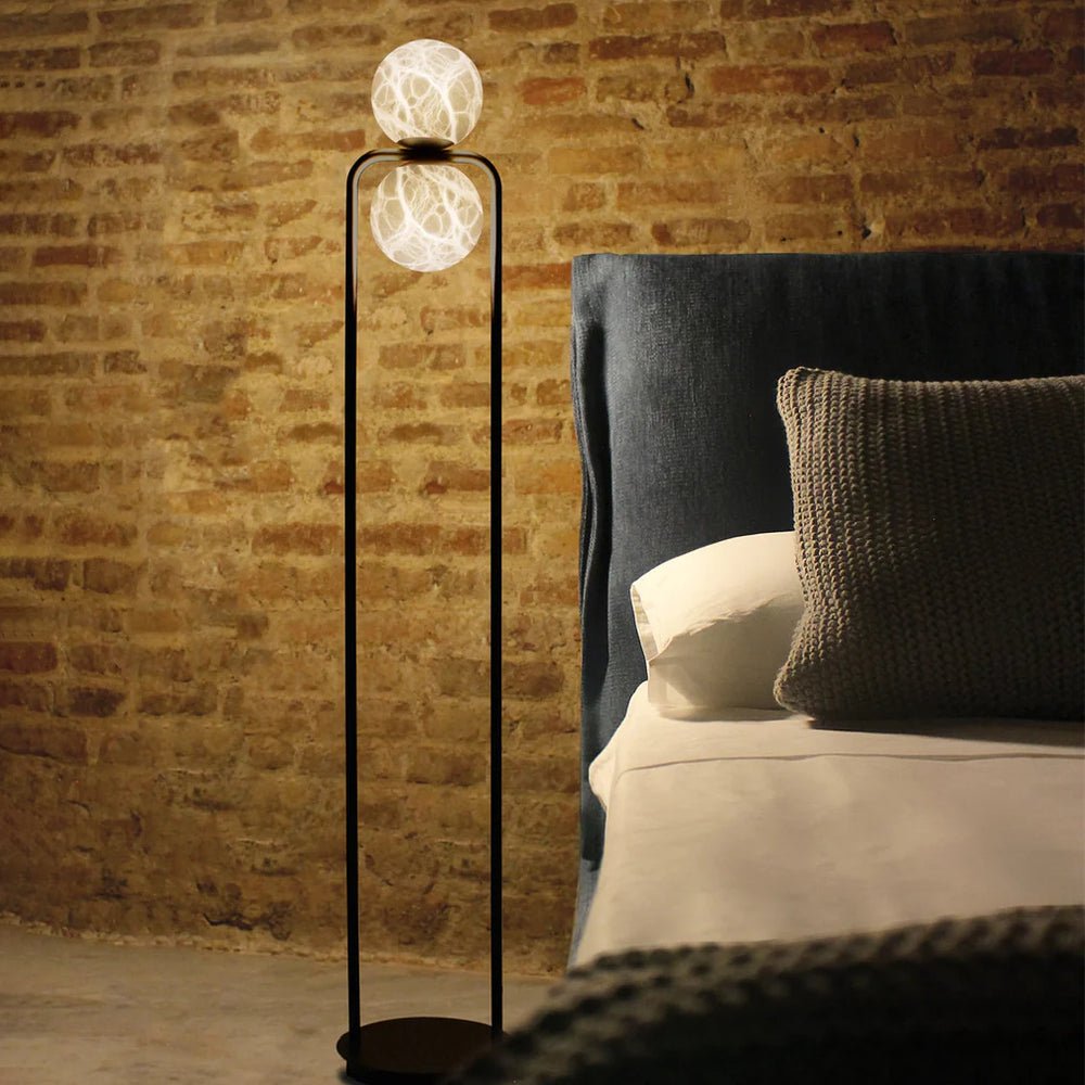 Callista Minimalist Alabaster Floor Lamp - Blowlighting
