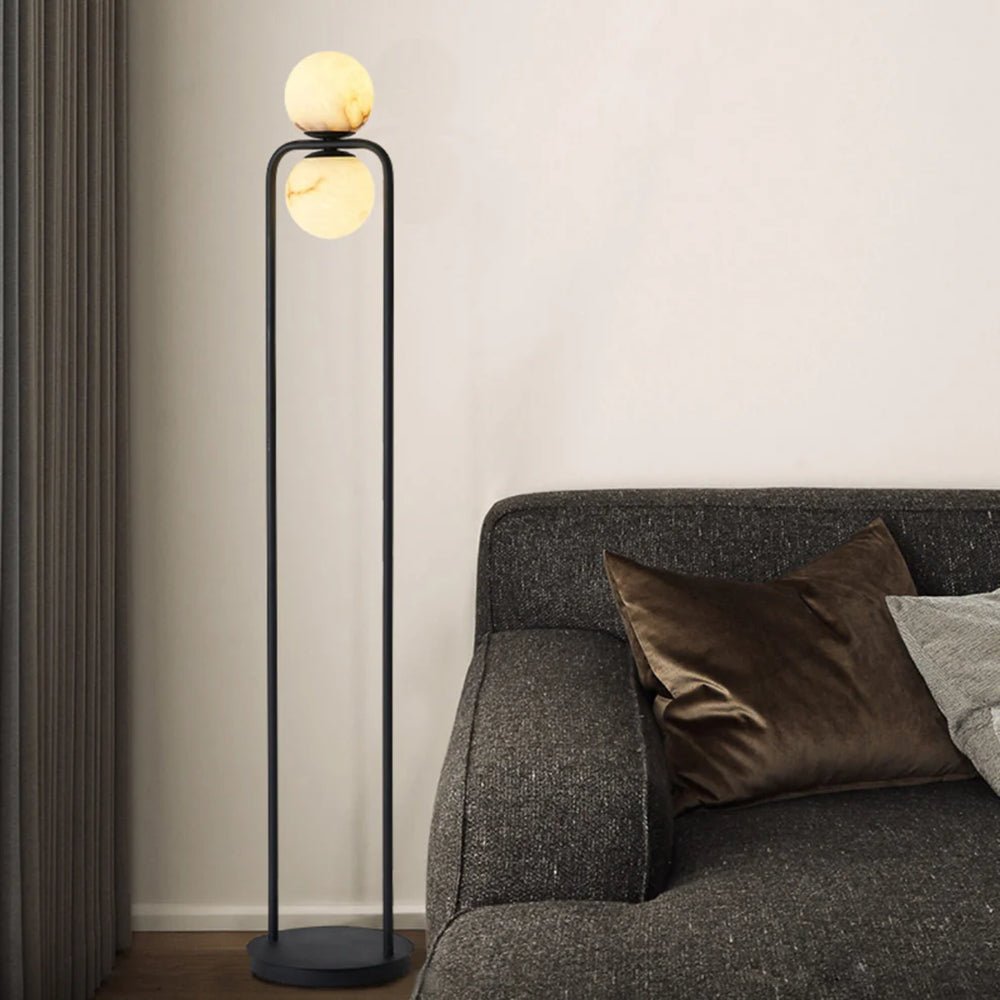 Callista Minimalist Alabaster Floor Lamp - Blowlighting
