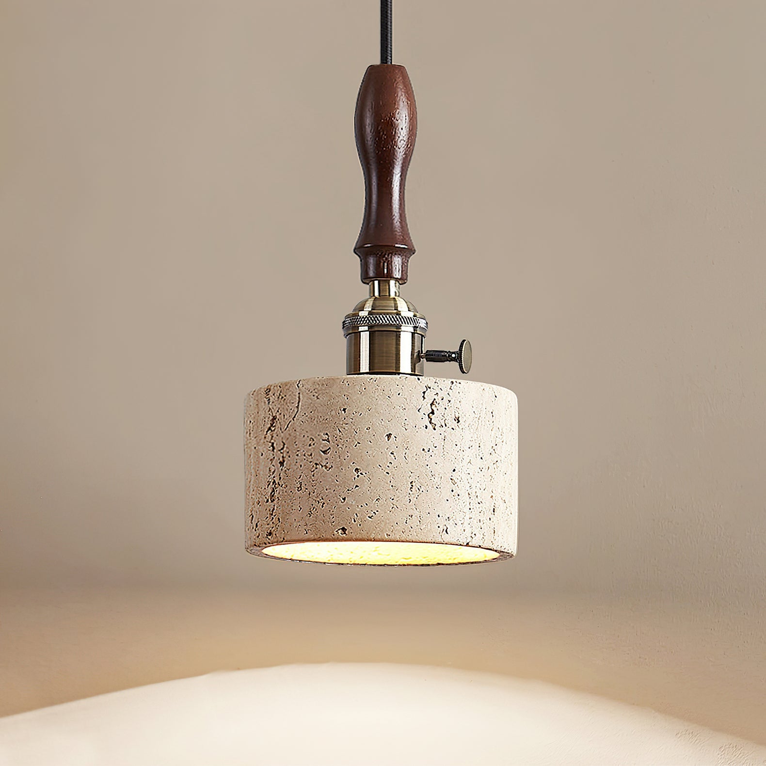 Alagusmo Wabi-Sabi Travertine Pendant Light
