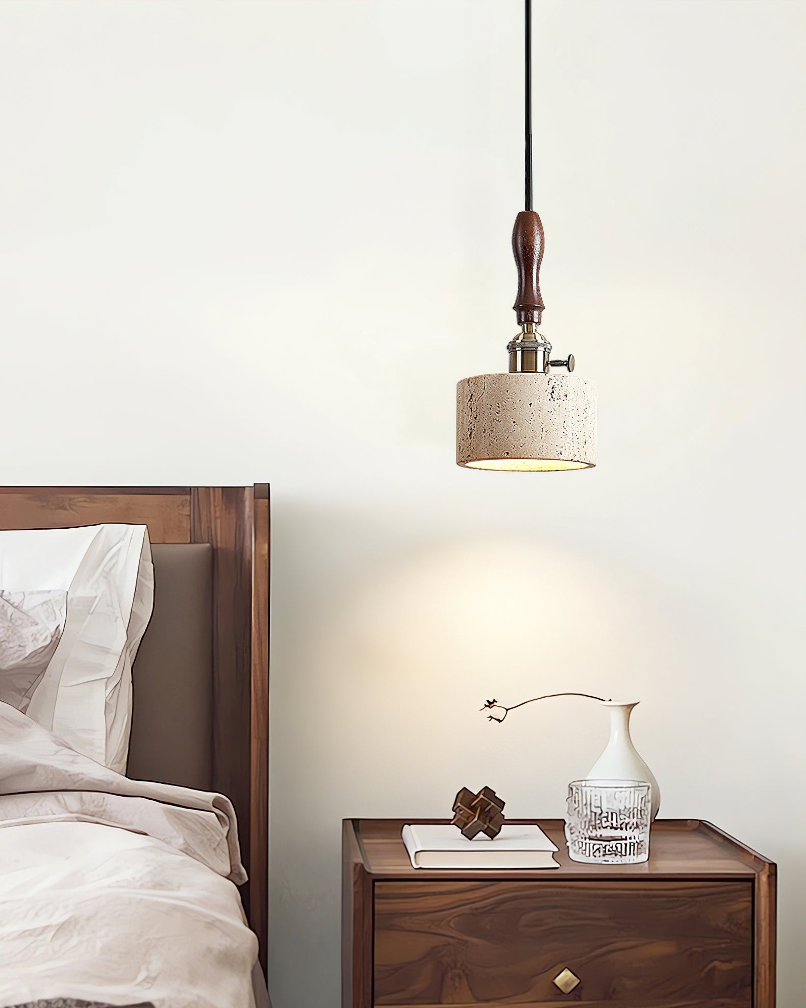 Alagusmo Wabi-Sabi Travertine Pendant Light