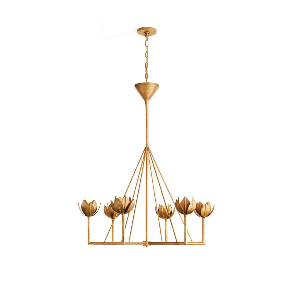 Alberto Vintage Brass Chandelier