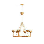 Alberto Vintage Brass Chandelier