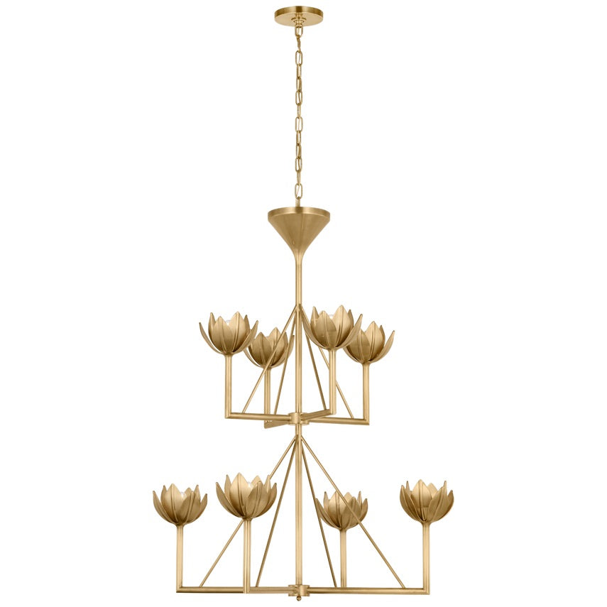 Alberto Vintage Brass Chandelier