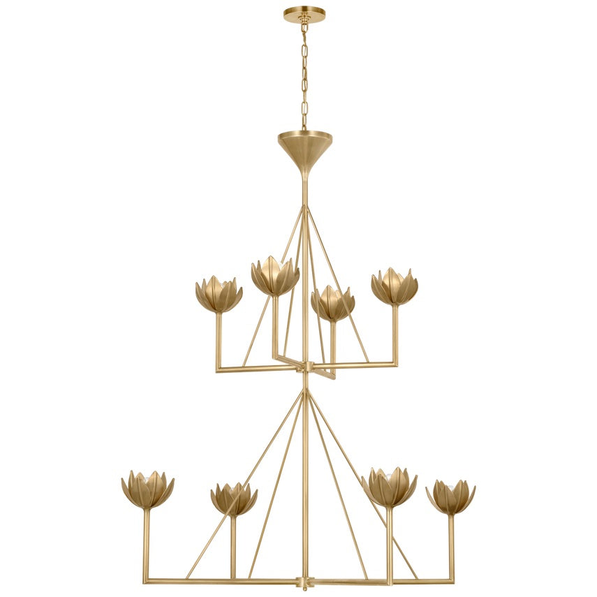 Alberto Vintage Brass Chandelier