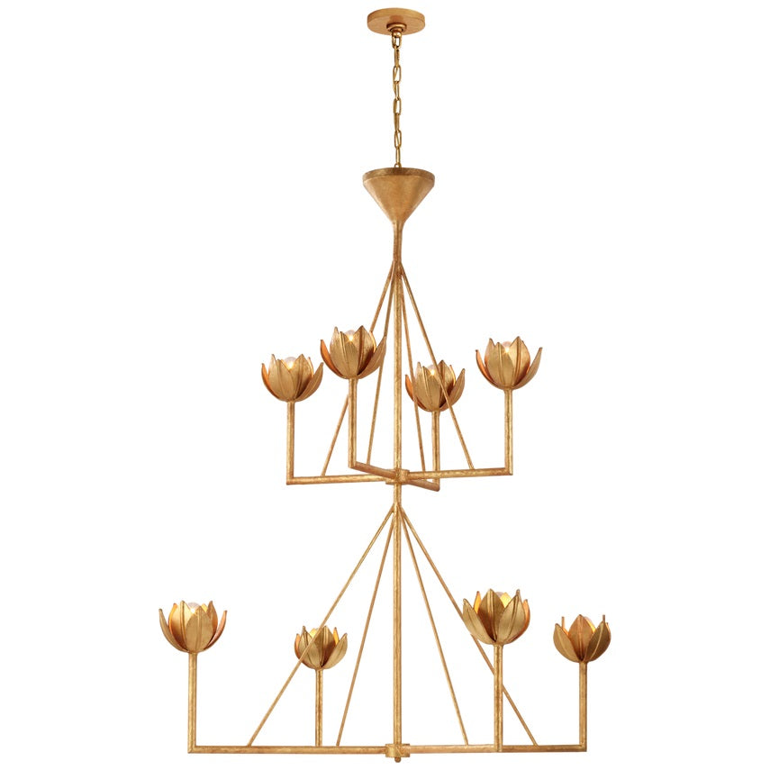 Alberto Vintage Brass Chandelier