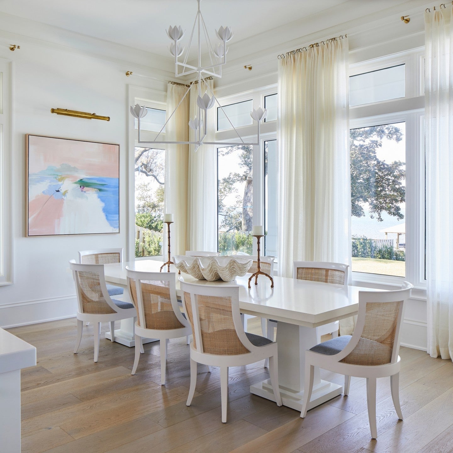 Alberto Vintage Brass Chandelier