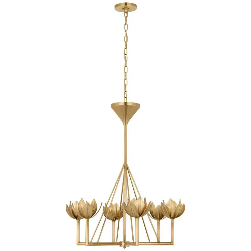 Alberto Vintage Brass Chandelier