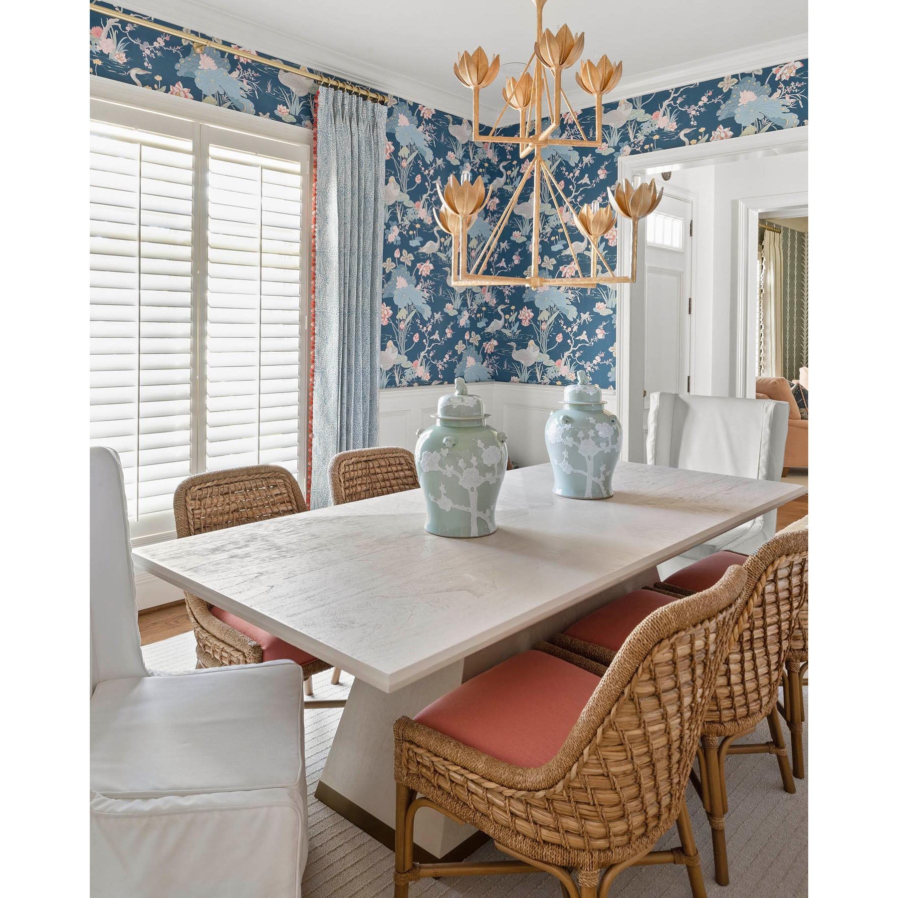 Alberto Vintage Brass Chandelier