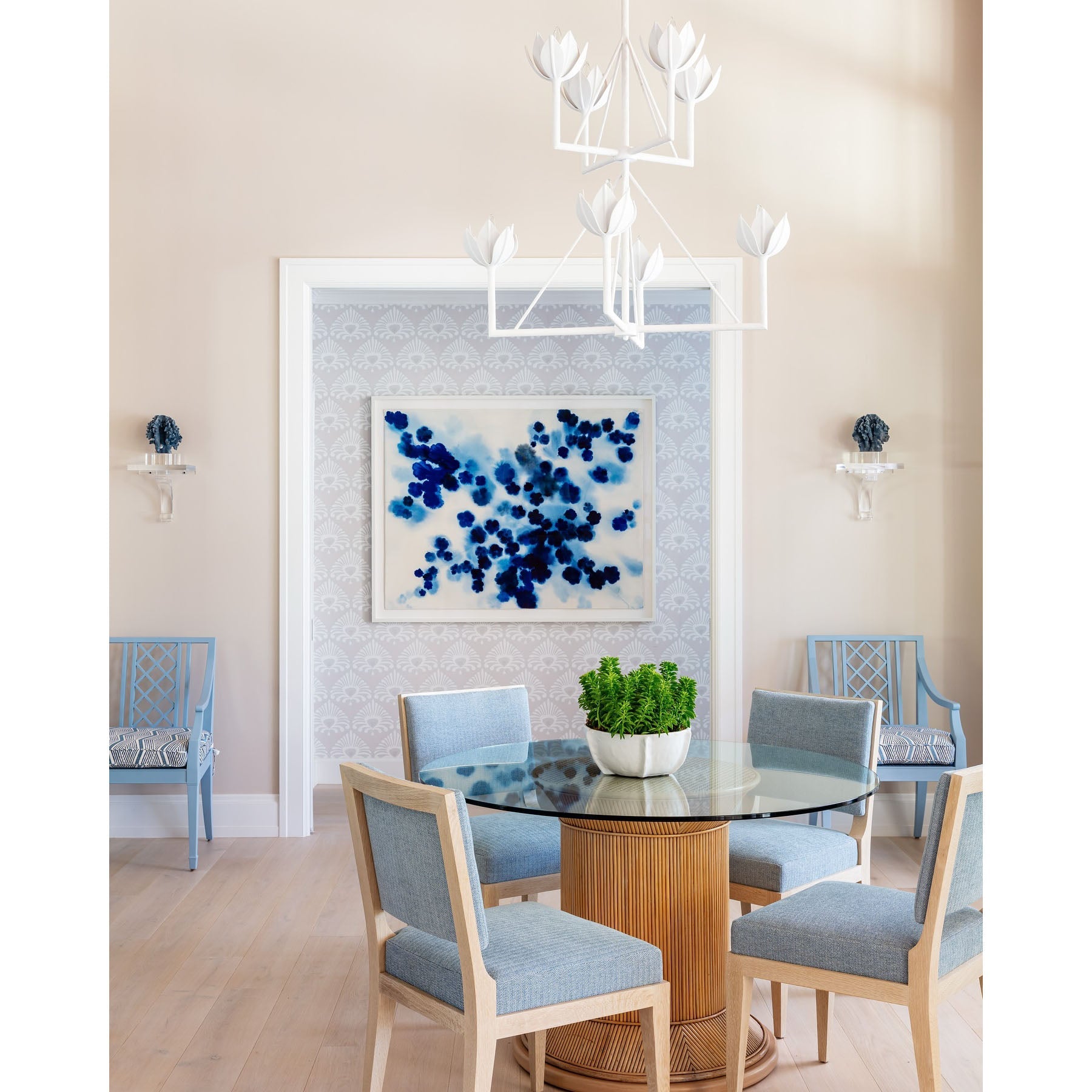 Alberto Vintage Brass Chandelier