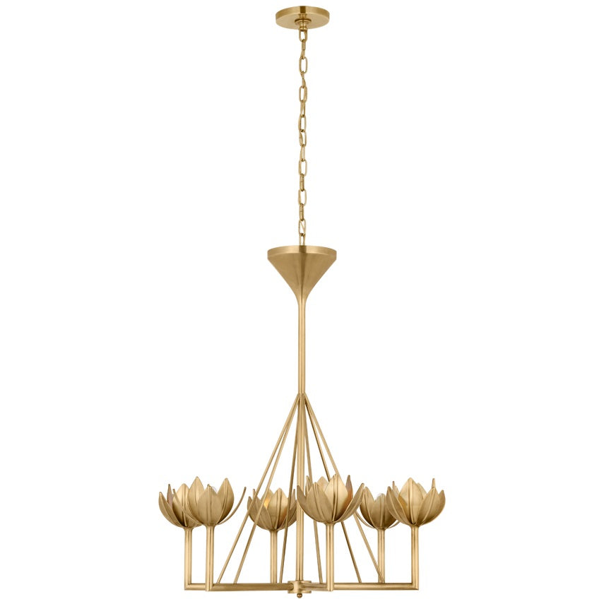 Alberto Vintage Brass Chandelier