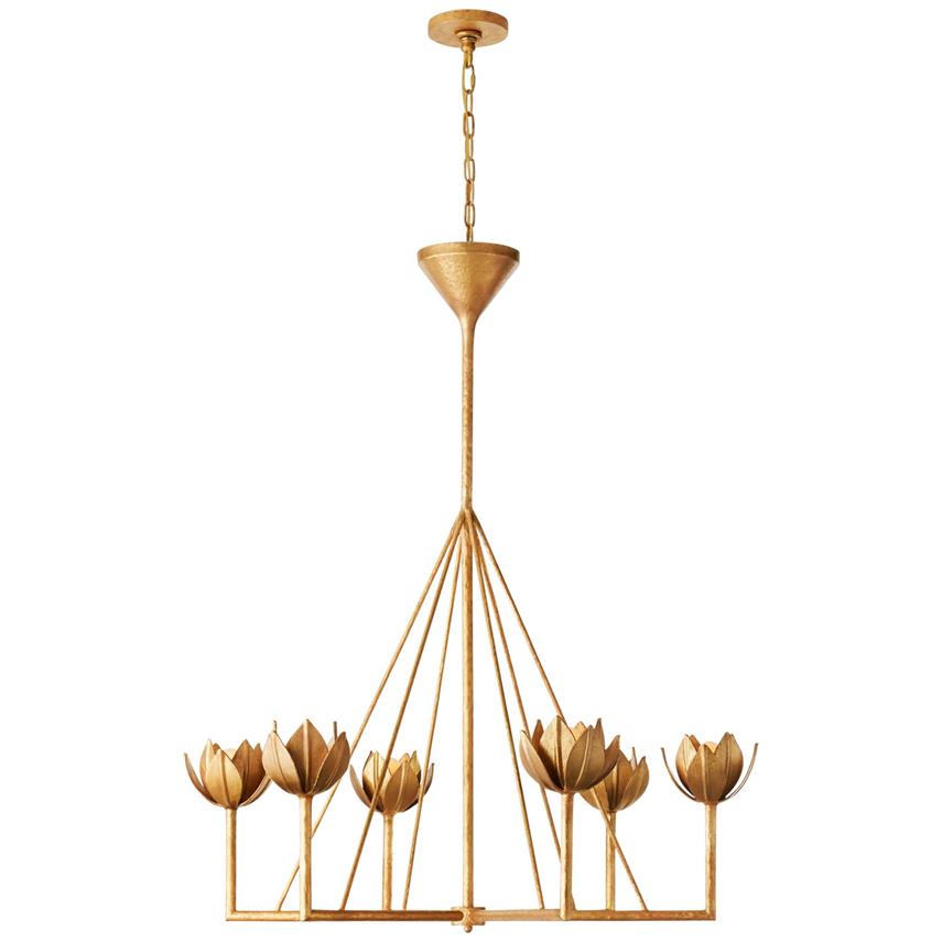Alberto Vintage Brass Chandelier