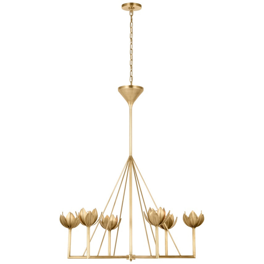 Alberto Vintage Brass Chandelier