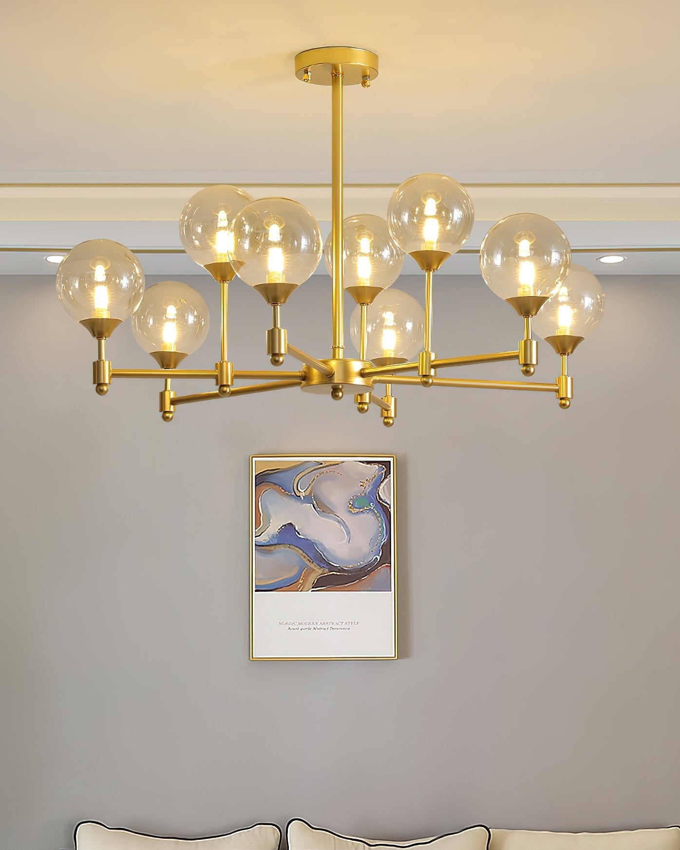Solara Elegant Glass Chandelier - Blowlighting