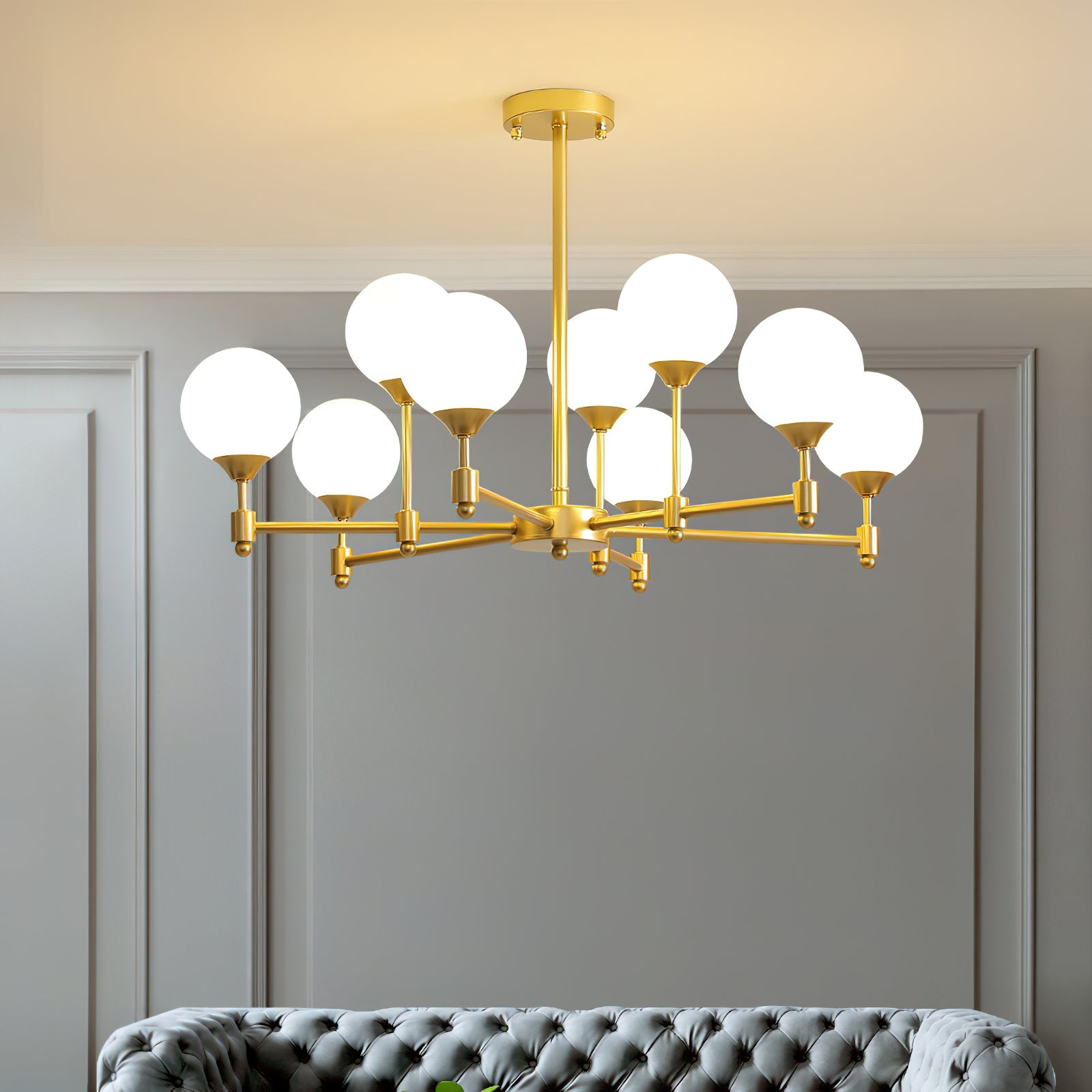 Solara Elegant Glass Chandelier - Blowlighting