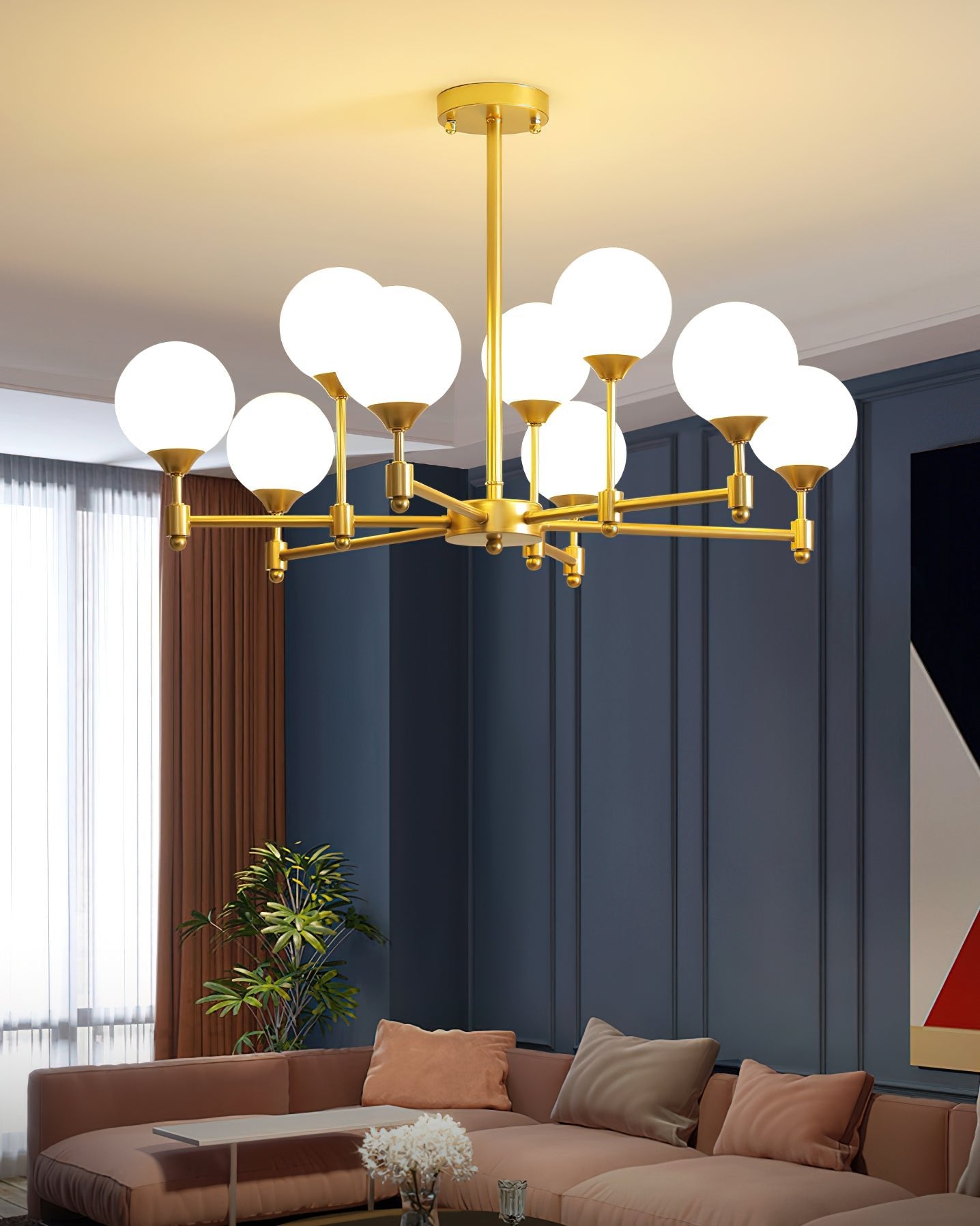 Solara Elegant Glass Chandelier - Blowlighting