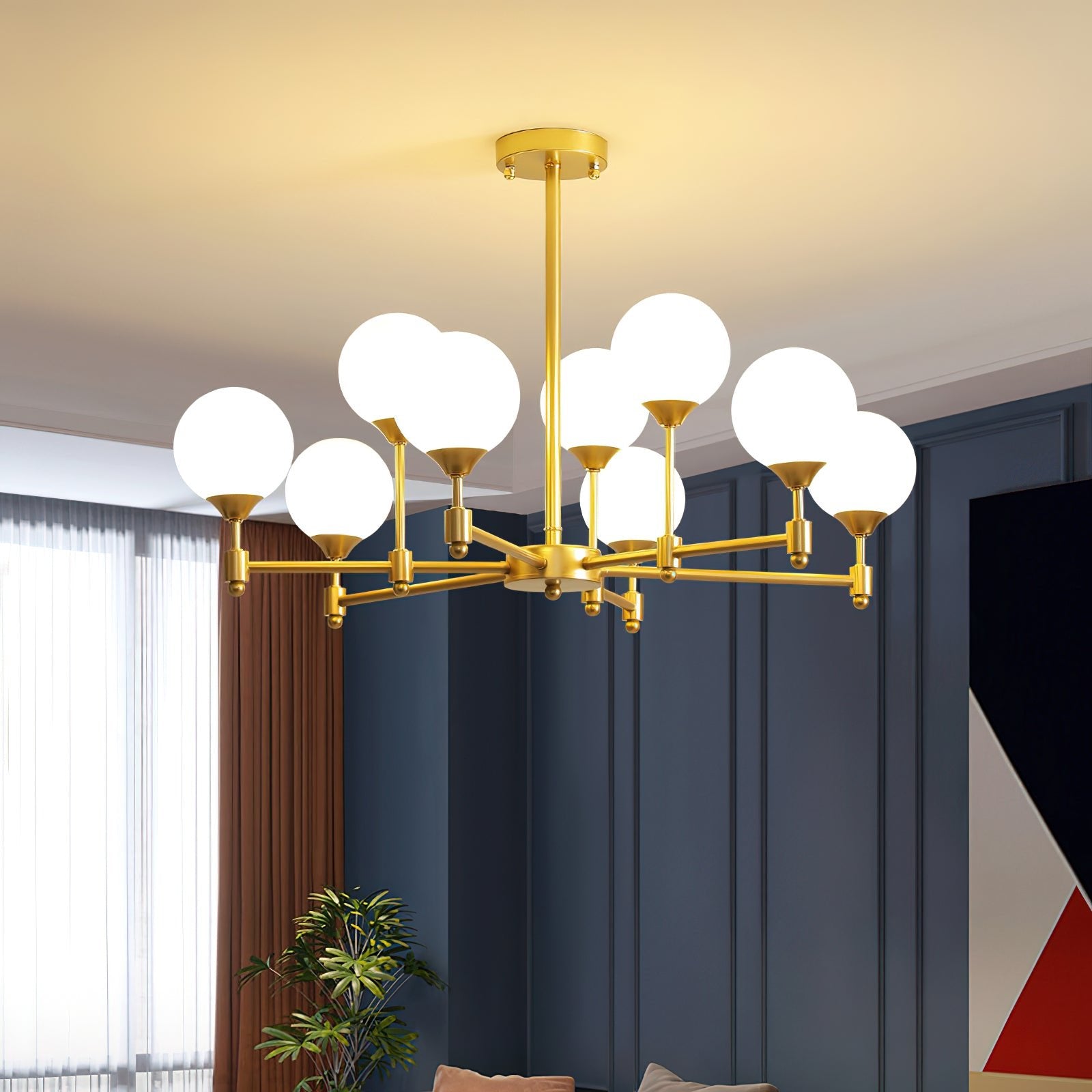 Solara Elegant Glass Chandelier - Blowlighting