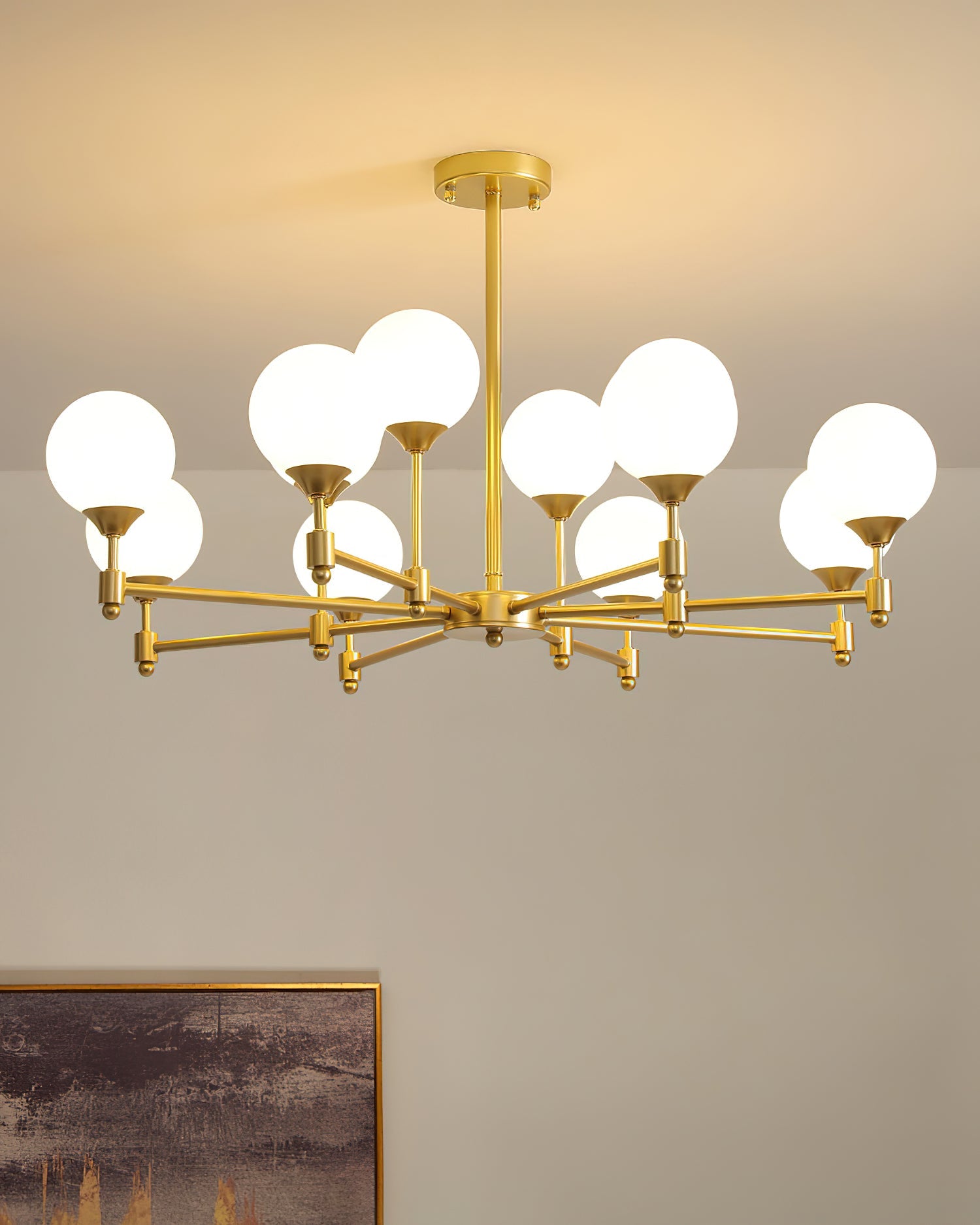 Solara Elegant Glass Chandelier - Blowlighting