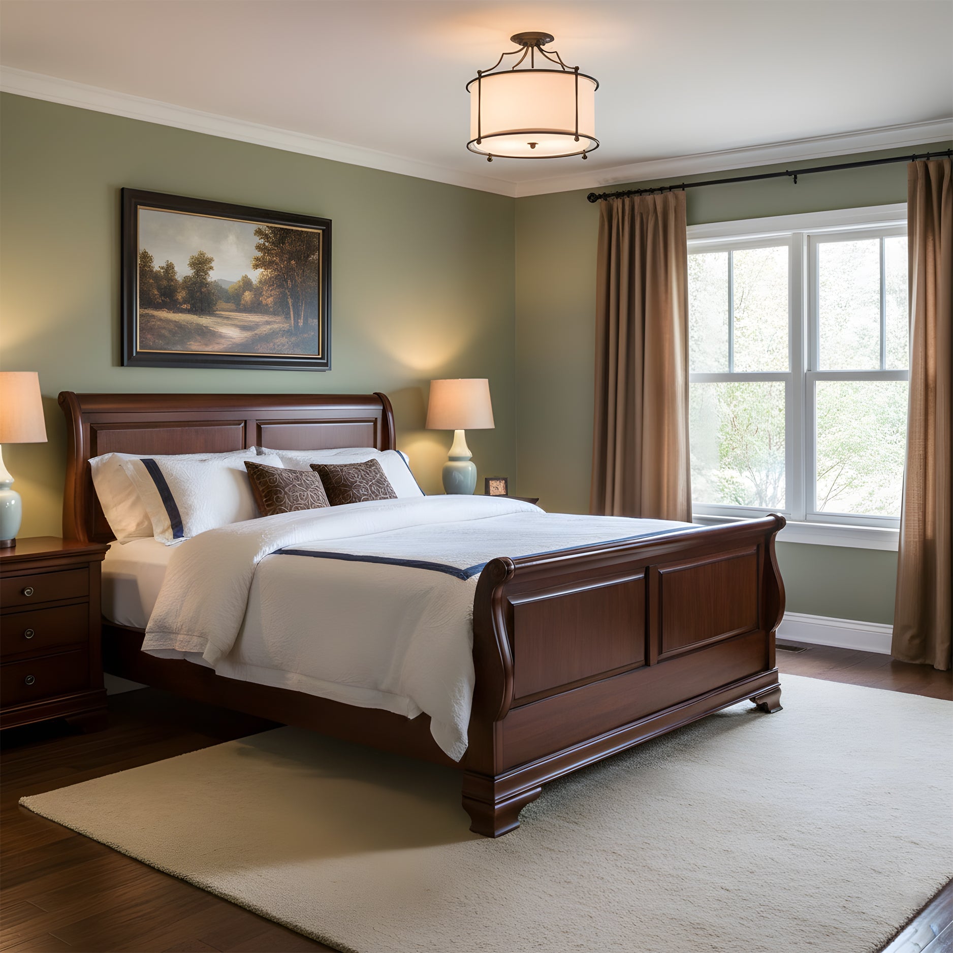 Alexa Scandinavian Brass Ceiling Light