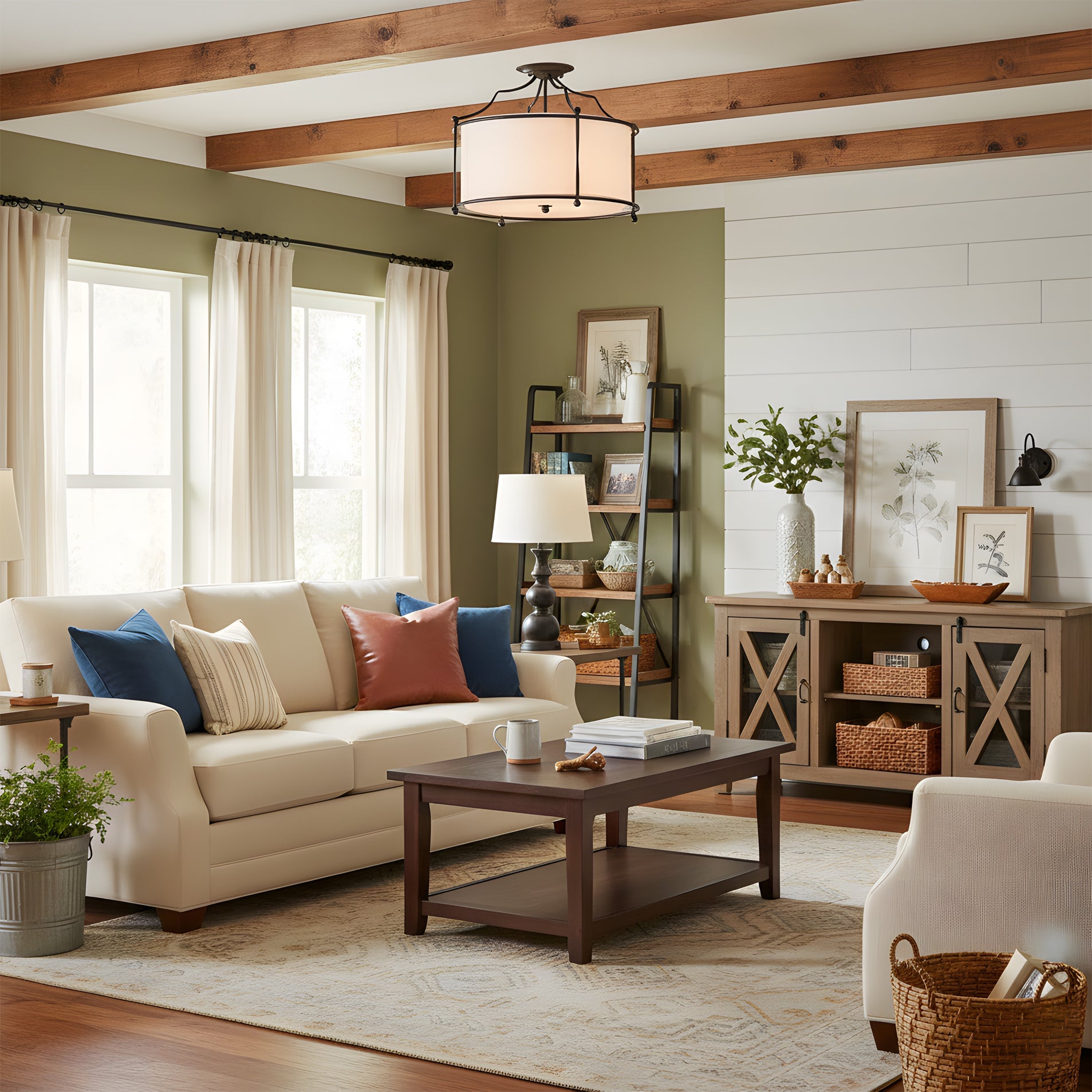 Alexa Scandinavian Brass Ceiling Light