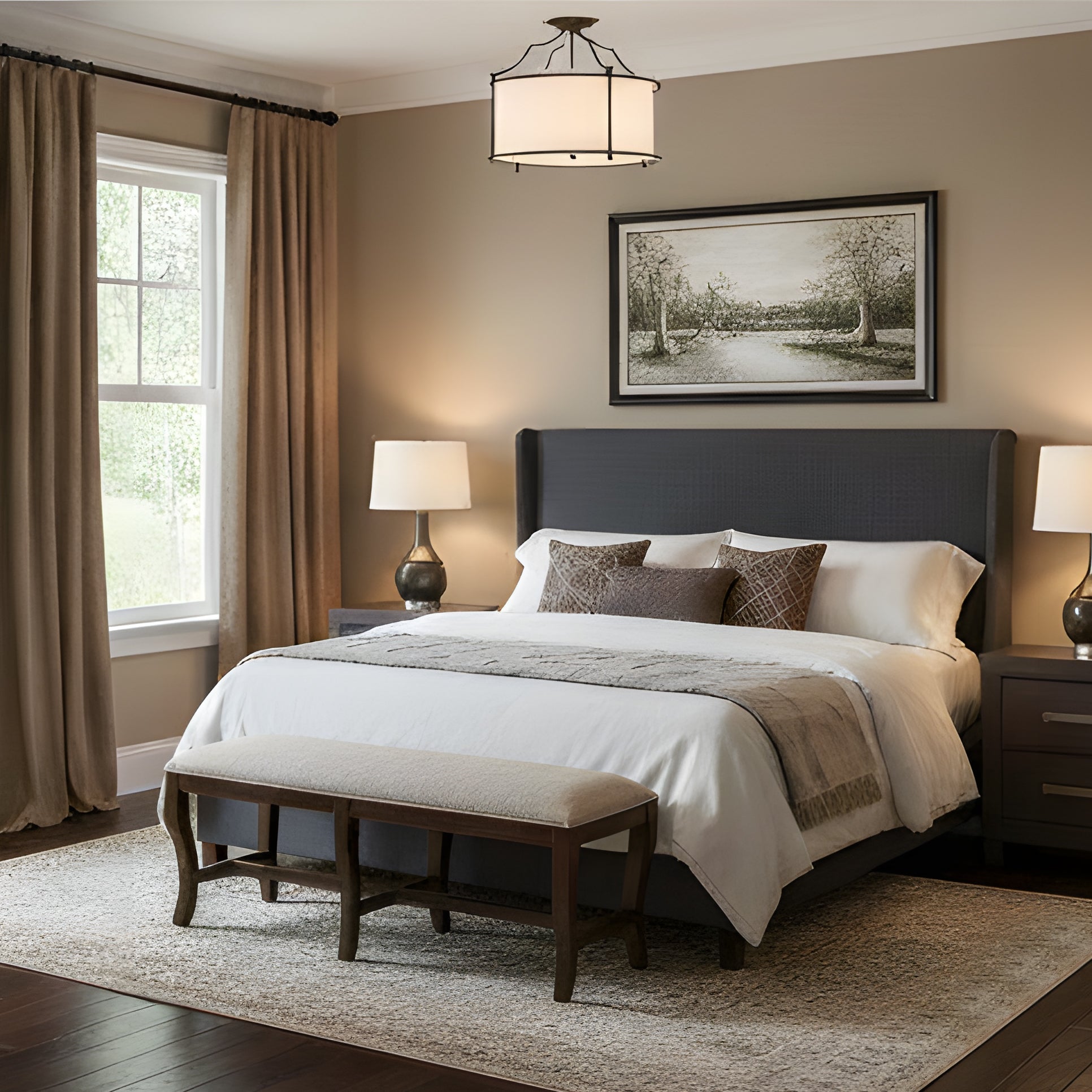 Alexa Scandinavian Brass Ceiling Light