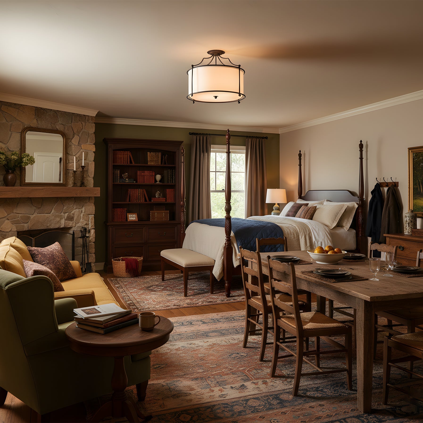 Alexa Scandinavian Brass Ceiling Light