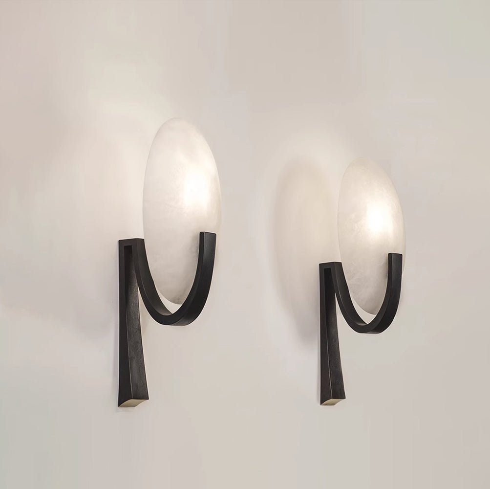 Althea Minimalist Alabaster Wall Lamp - Blowlighting