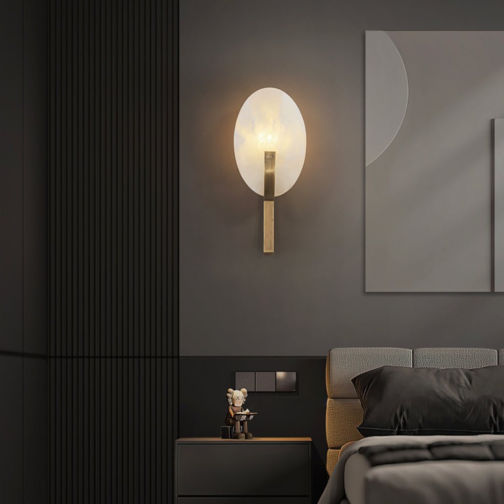 Althea Minimalist Alabaster Wall Lamp - Blowlighting