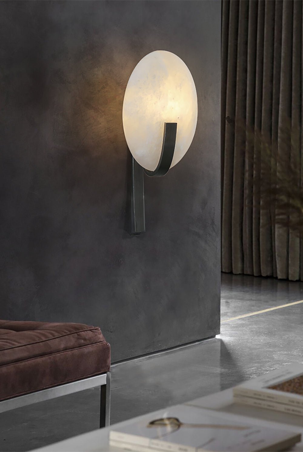 Althea Minimalist Alabaster Wall Lamp - Blowlighting
