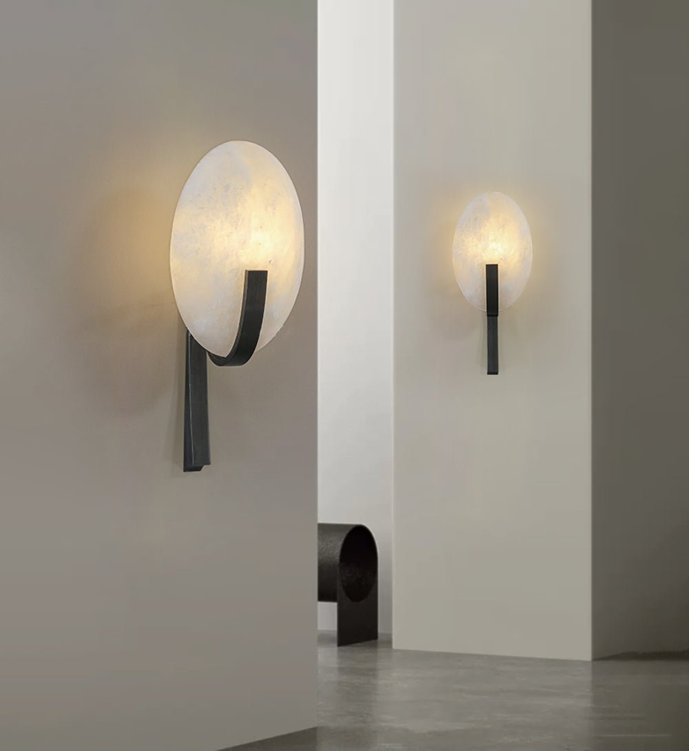 Althea Minimalist Alabaster Wall Lamp - Blowlighting