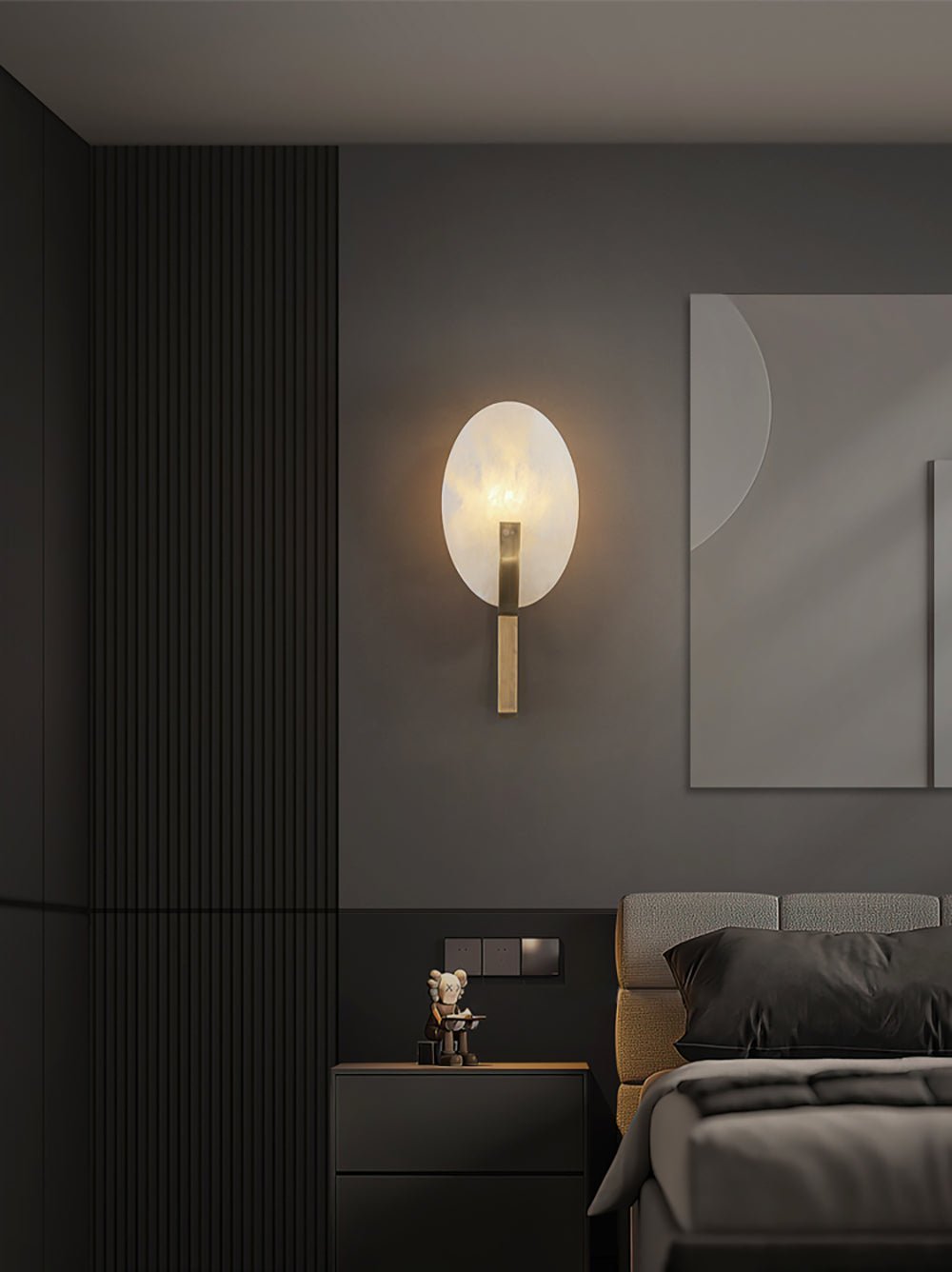 Althea Minimalist Alabaster Wall Lamp - Blowlighting