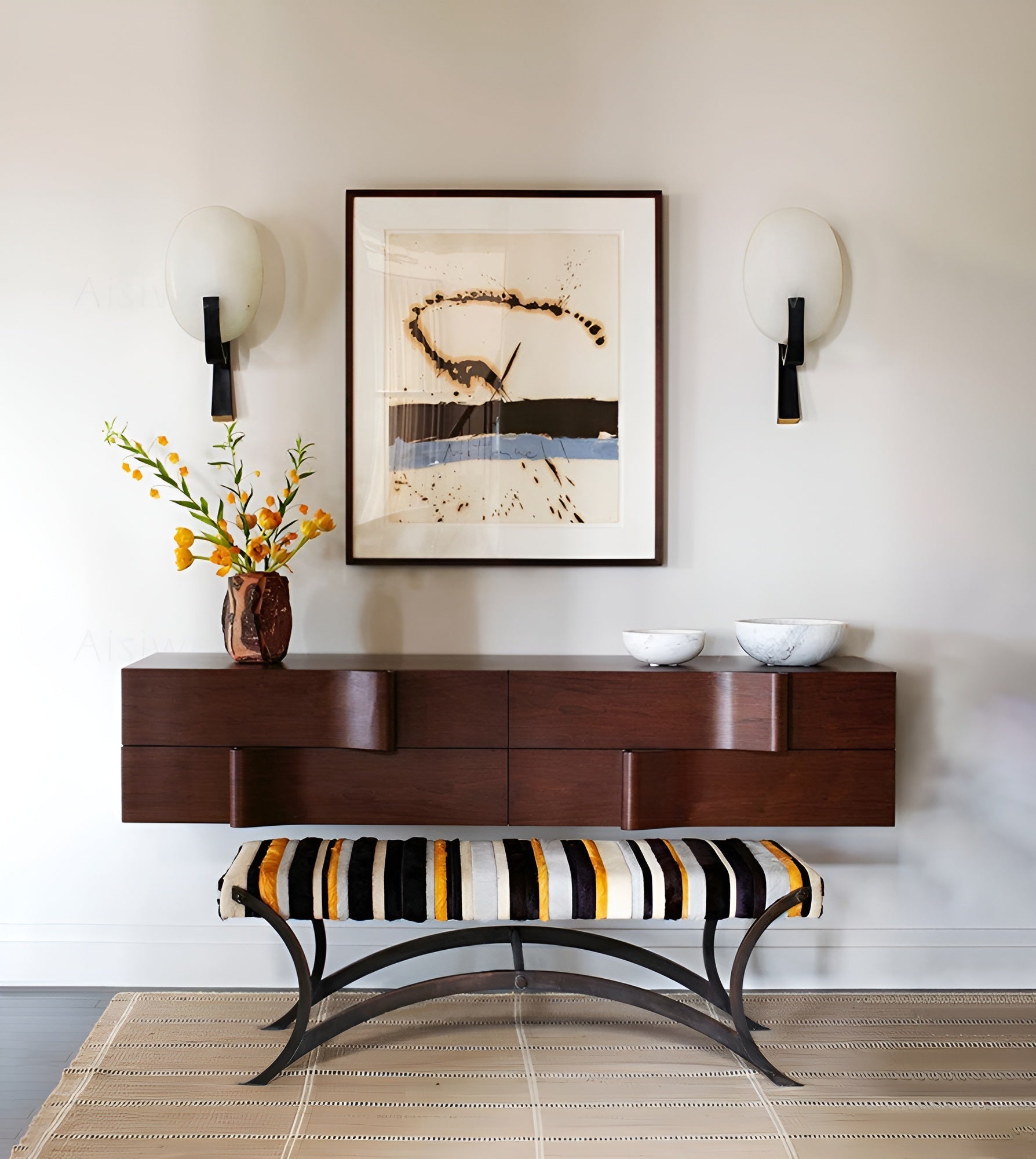Althea Minimalist Alabaster Wall Lamp - Blowlighting