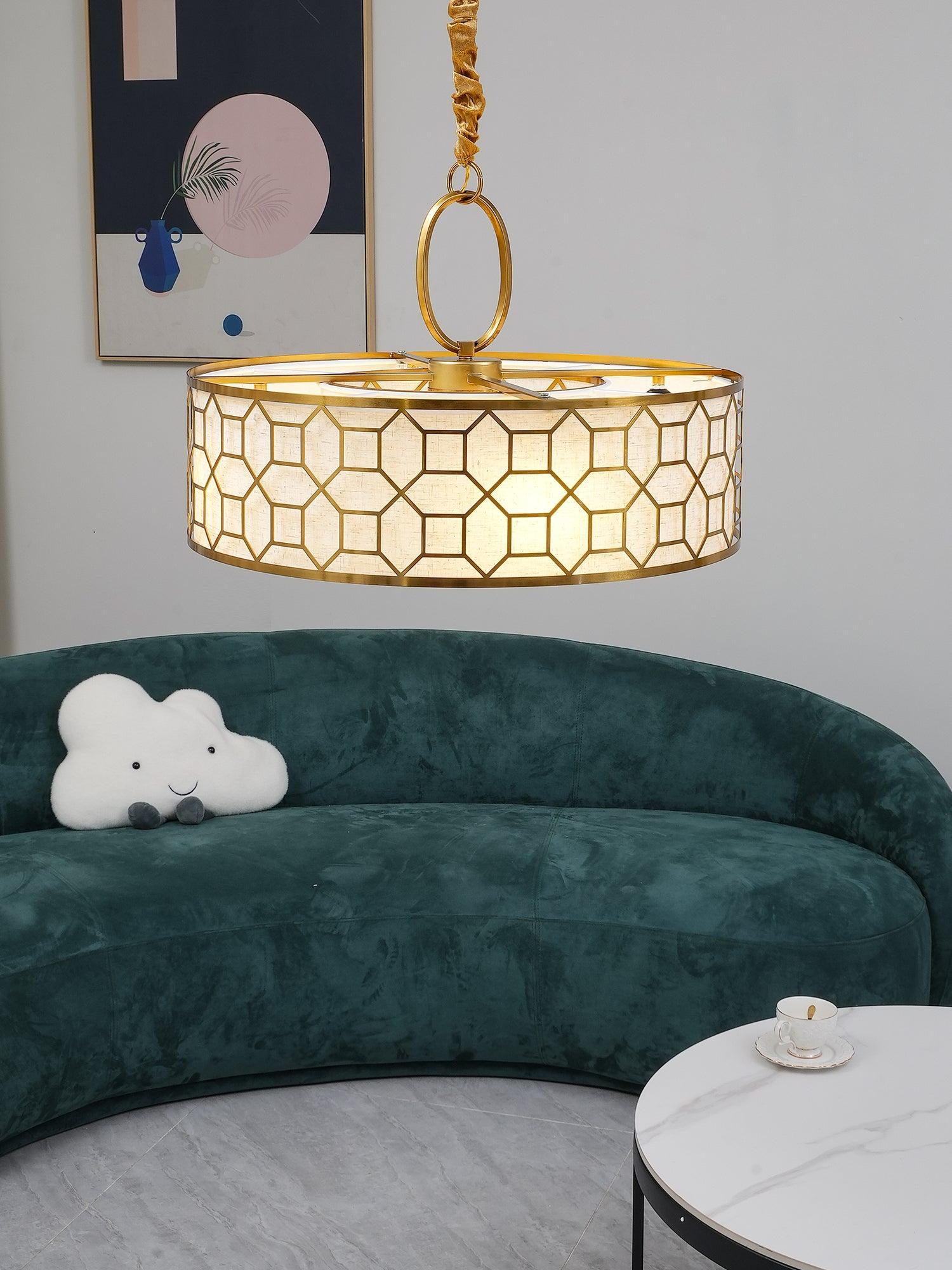 Arshaor Premium Elegance Round Copper Glass Pendant light - Blowlighting
