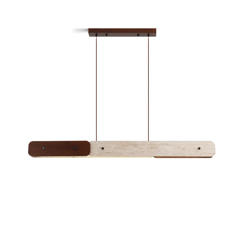 Aluet Minimalist Wood Linear Chandelier